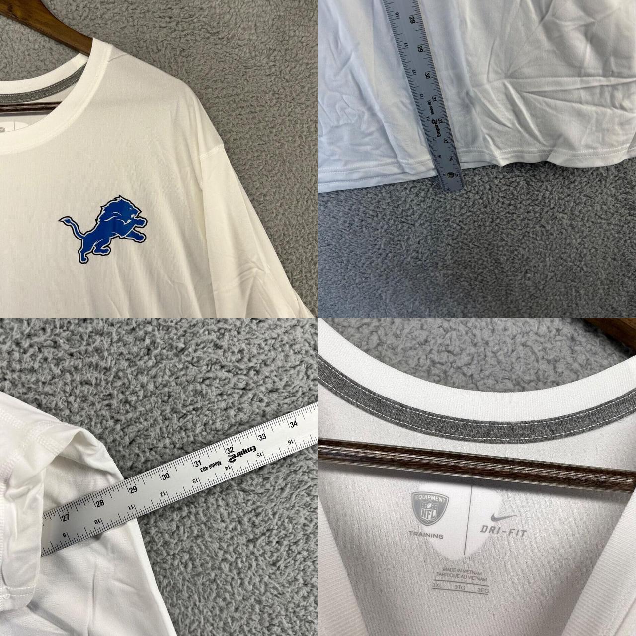 Nike Detroit Lions Shirt Mens 3XLT Tall White - Depop