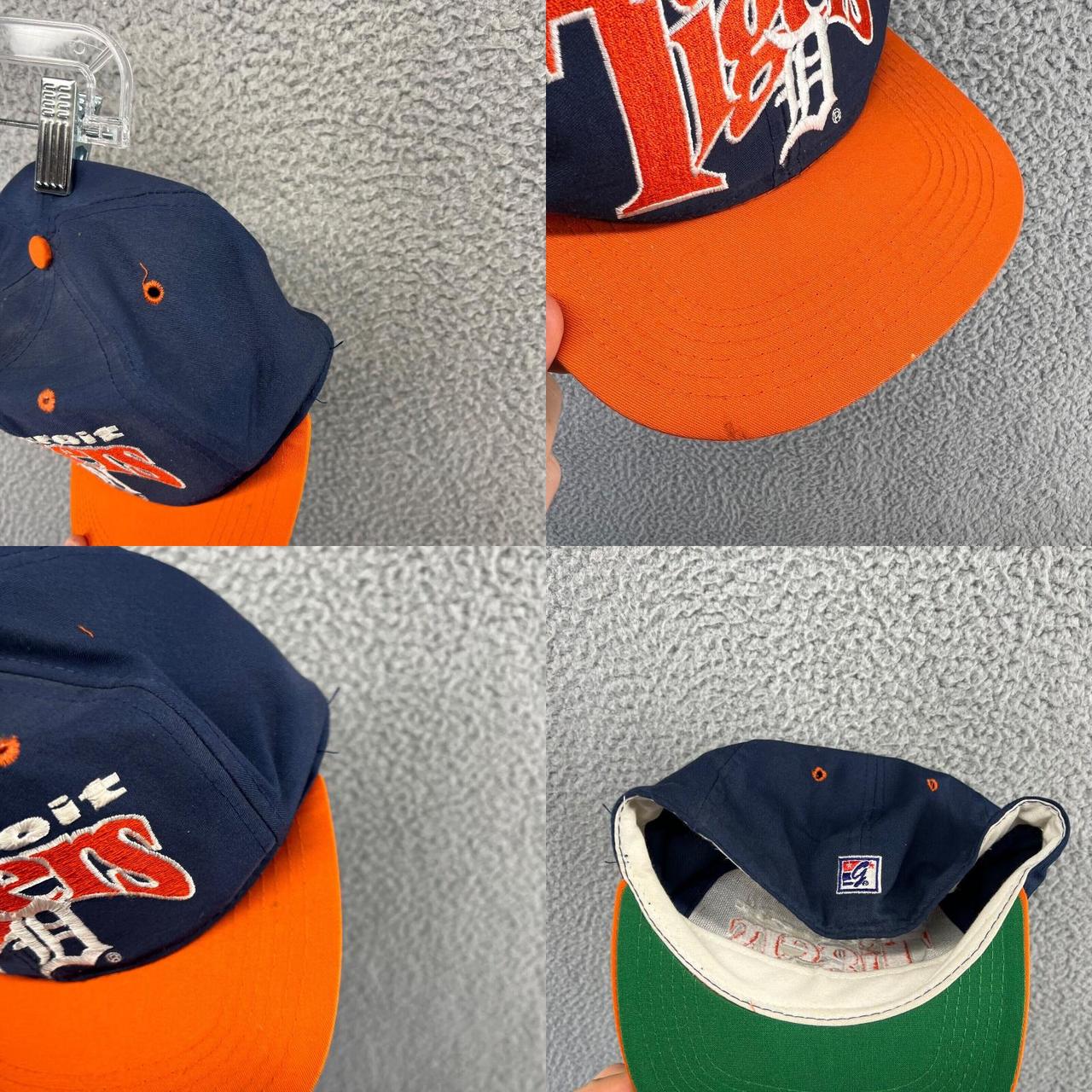 vintage orange and blue detroit tigers baseball - Depop