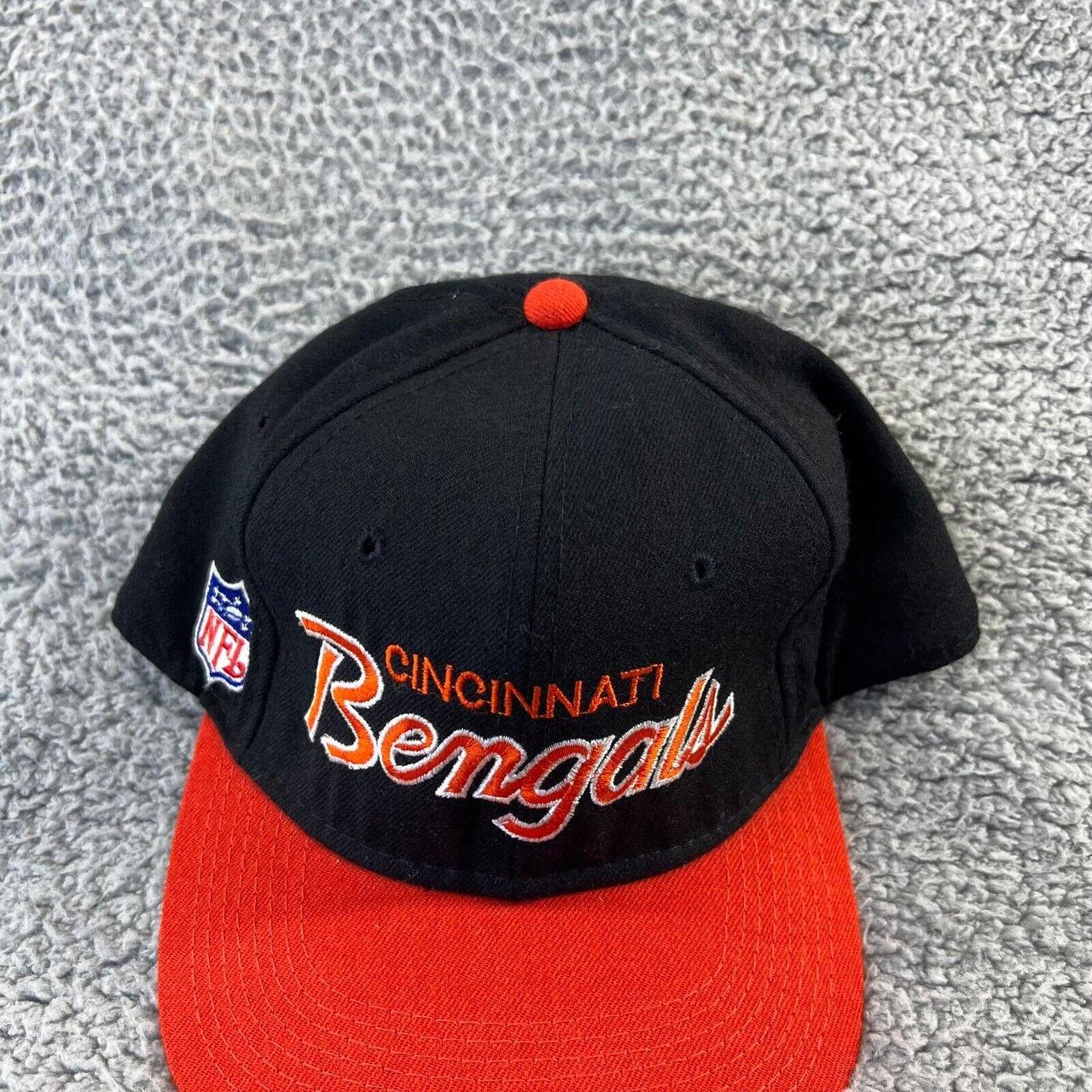 Vintage Cincinnati Bengals Script Hat Adult 7 1/2 - Depop