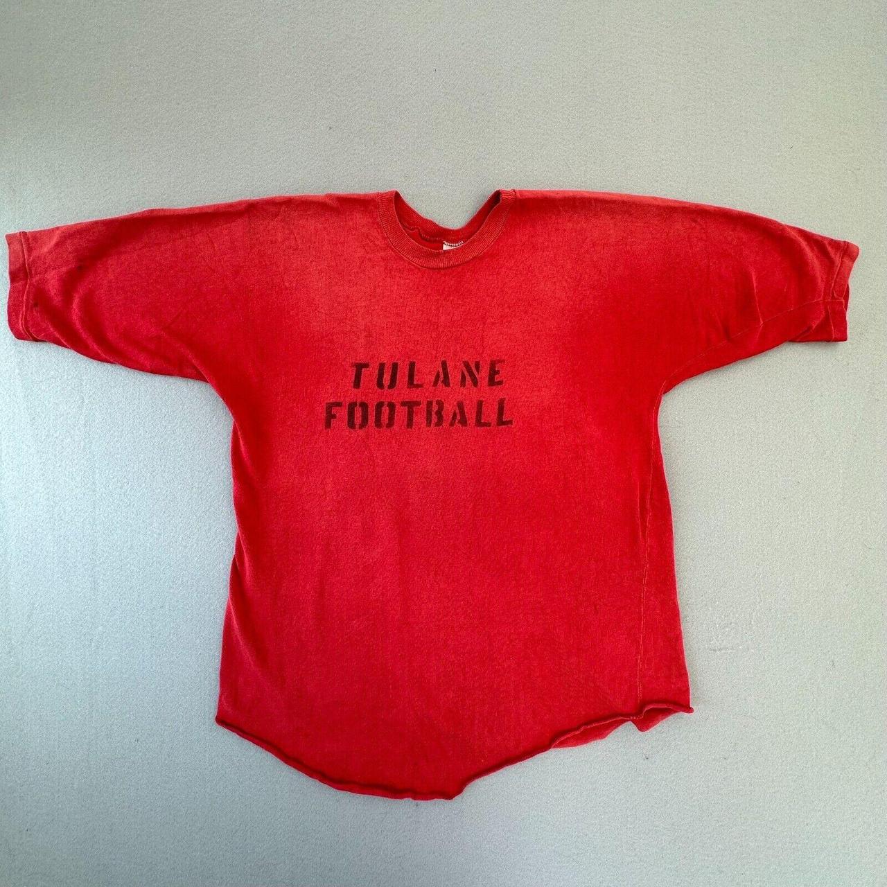 VINTAGE 50s 60s Tulane University Football Shirt... - Depop