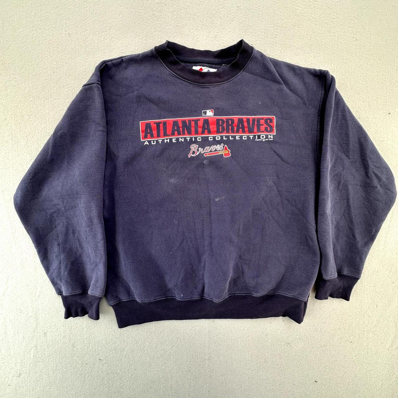 Vintage Atlanta Braves Crewneck Sweatshirt Made USA Size Xtra