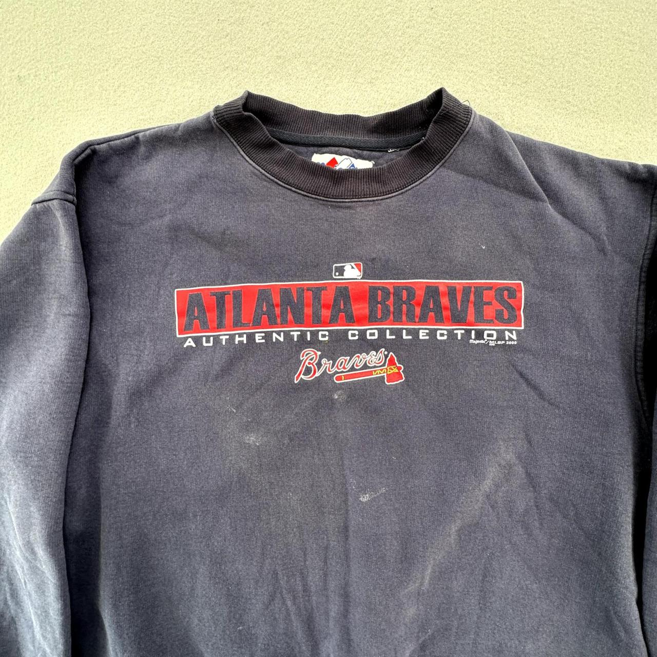 Atlanta Braves Majestic Long Sleeve T Shirt Size - Depop