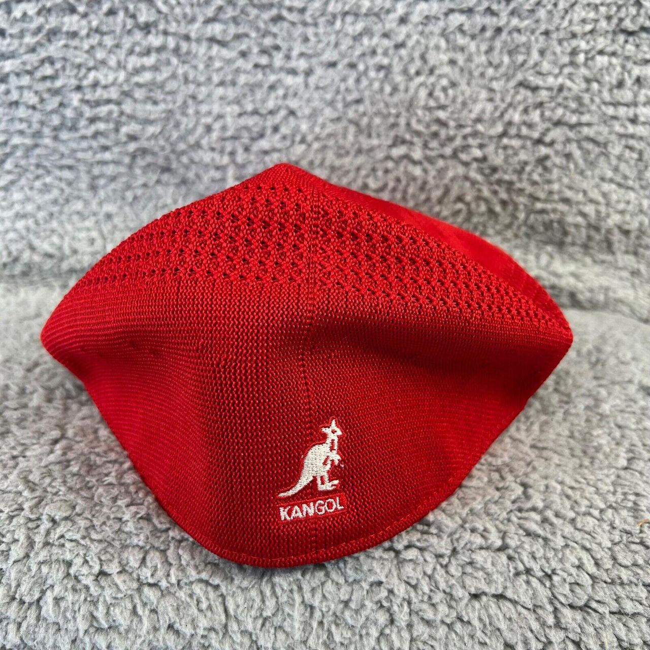 Kangol Hat Beret Cap Red White Embroidered Logo... Depop