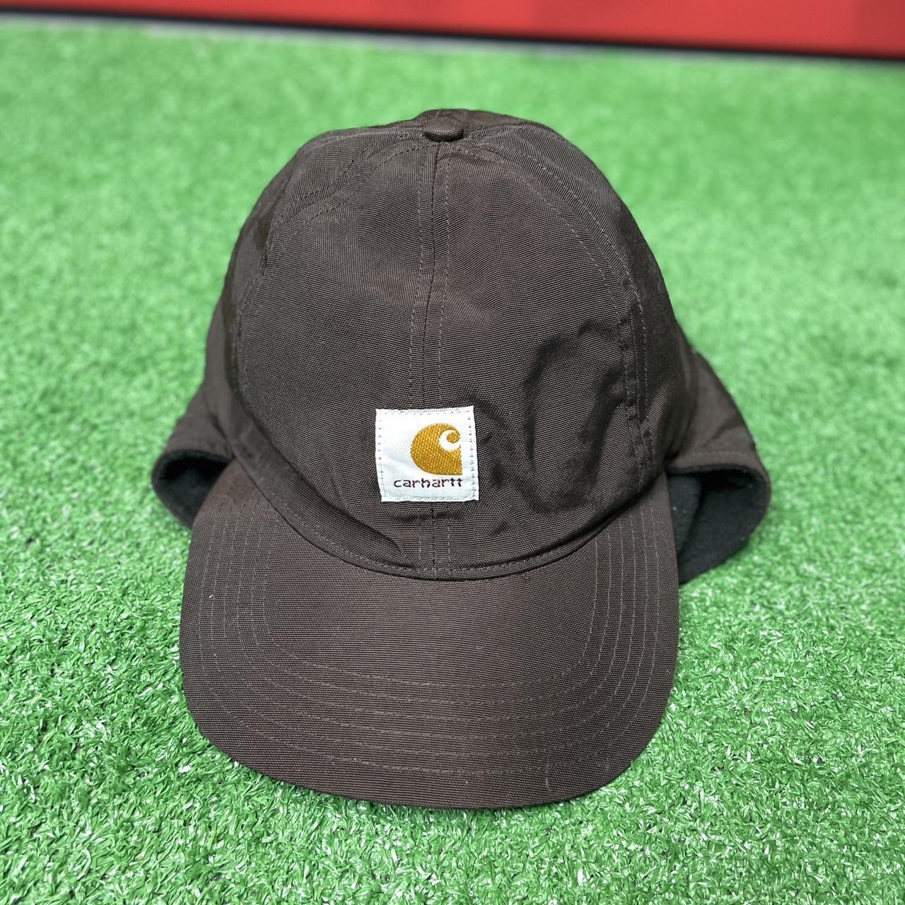 Brown Carhartt Trapper Hat Earflaps - Depop