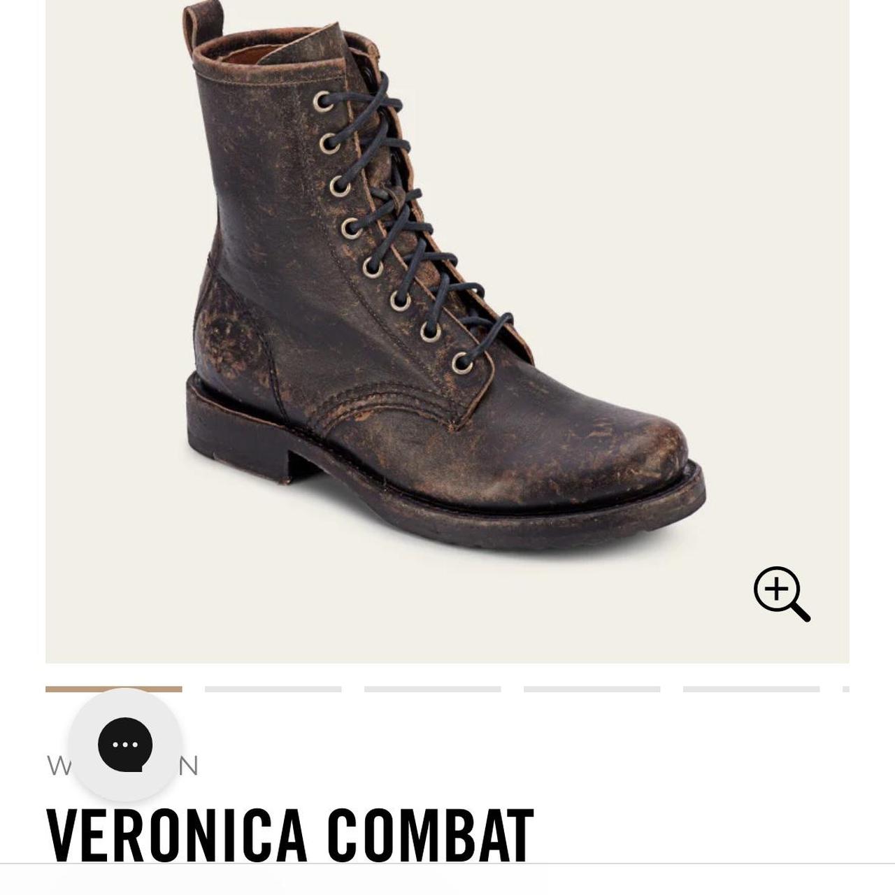 frye veronica combat boots caramel