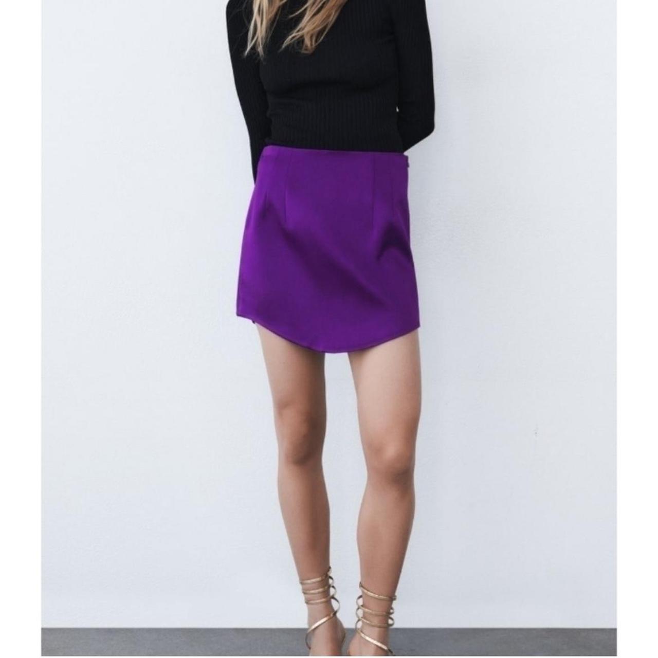 Purple skirt zara best sale