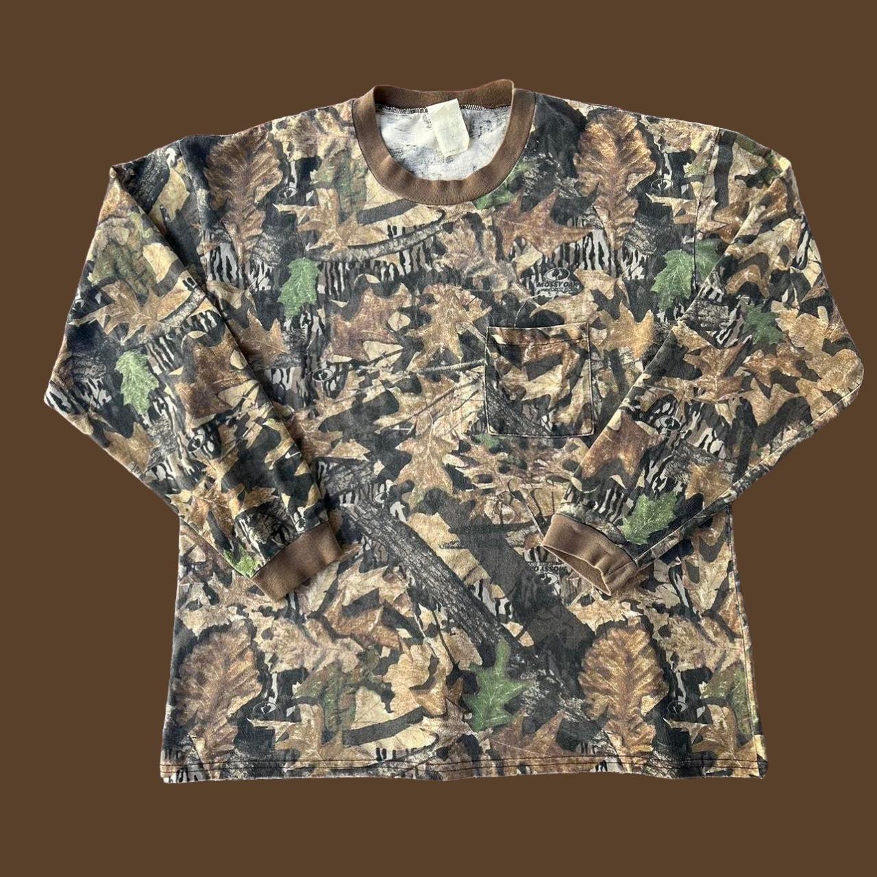 Vintage Mossy Oak Forest Floor Long Sleeve Pocket T... - Depop