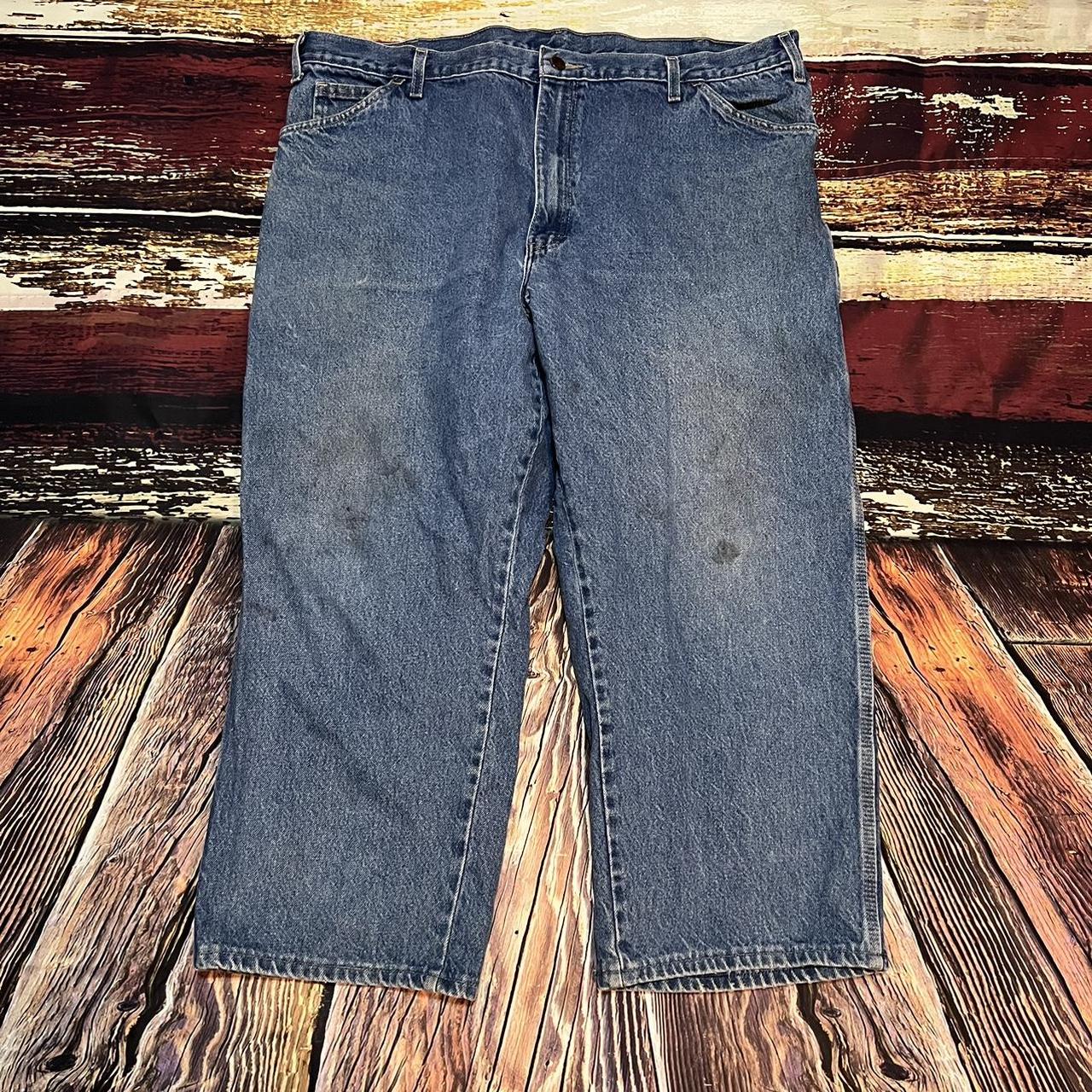 Distressed Dickies Carpenter Denim Jeans Workwear... - Depop