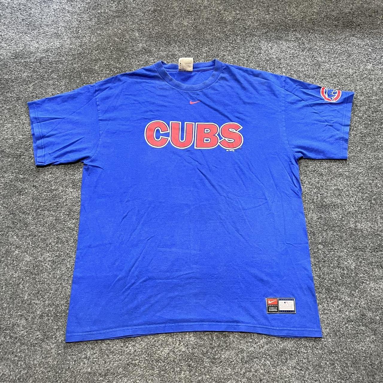 Vintage Chicago Cubs TShirt XL MLB Baseball Blue - Depop