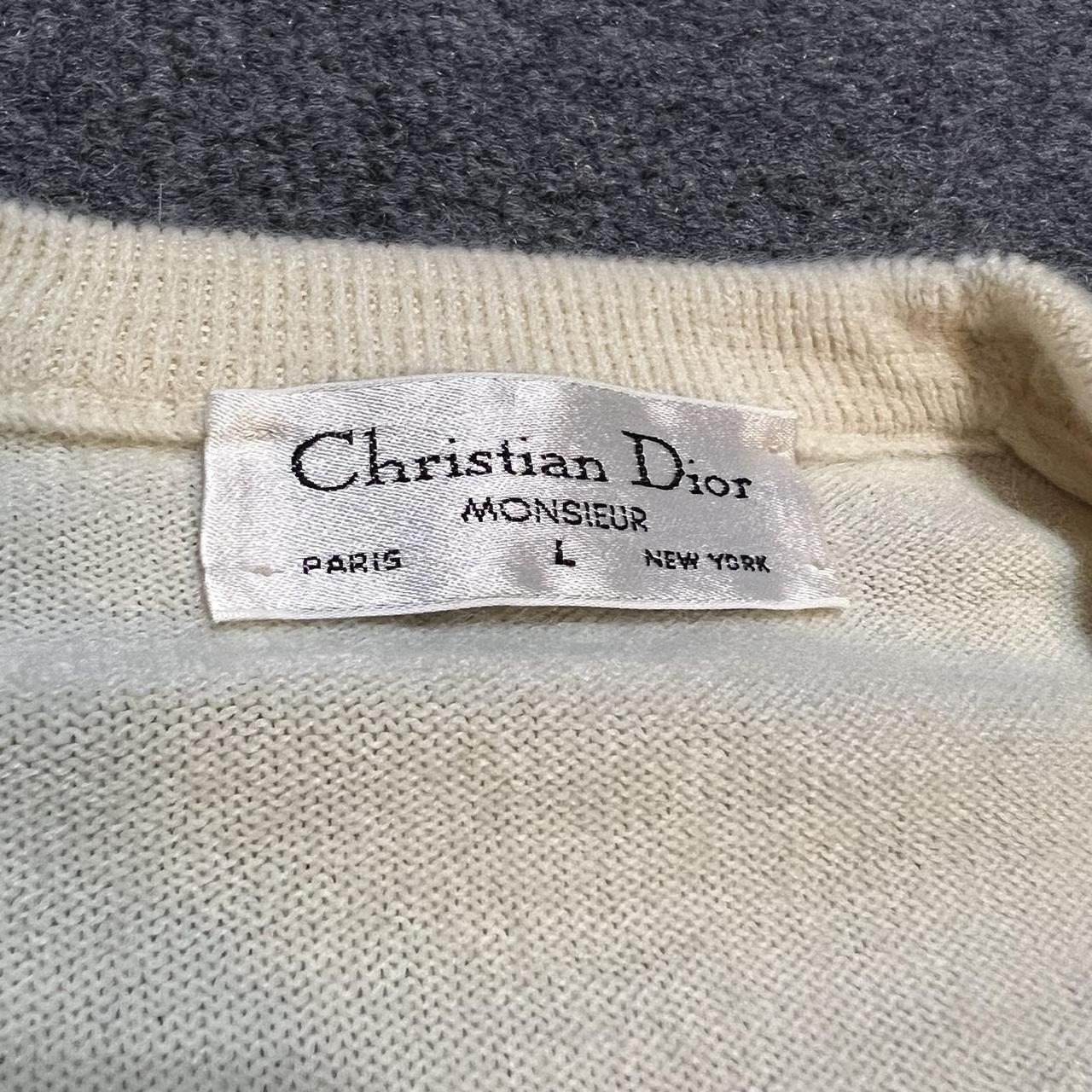 Christian Dior Men's Cream Jumper | Depop