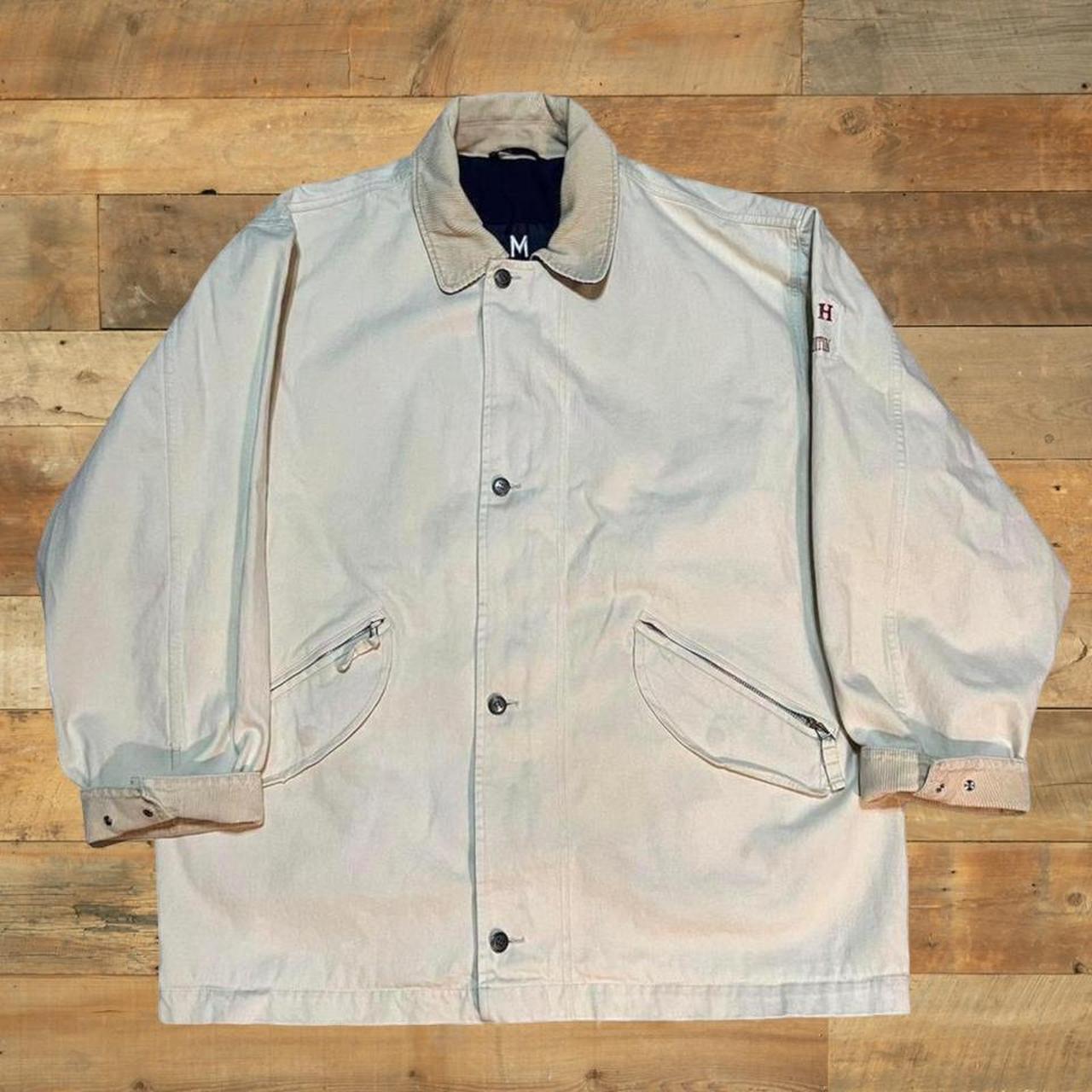 Tommy Hilfiger Cream Corduroy Puffer Jacket Tommy Hilfiger