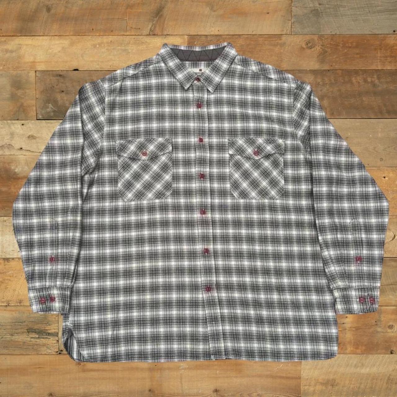 Woolrich Plaid Long Sleeve Button Shirt Red Buttons... - Depop