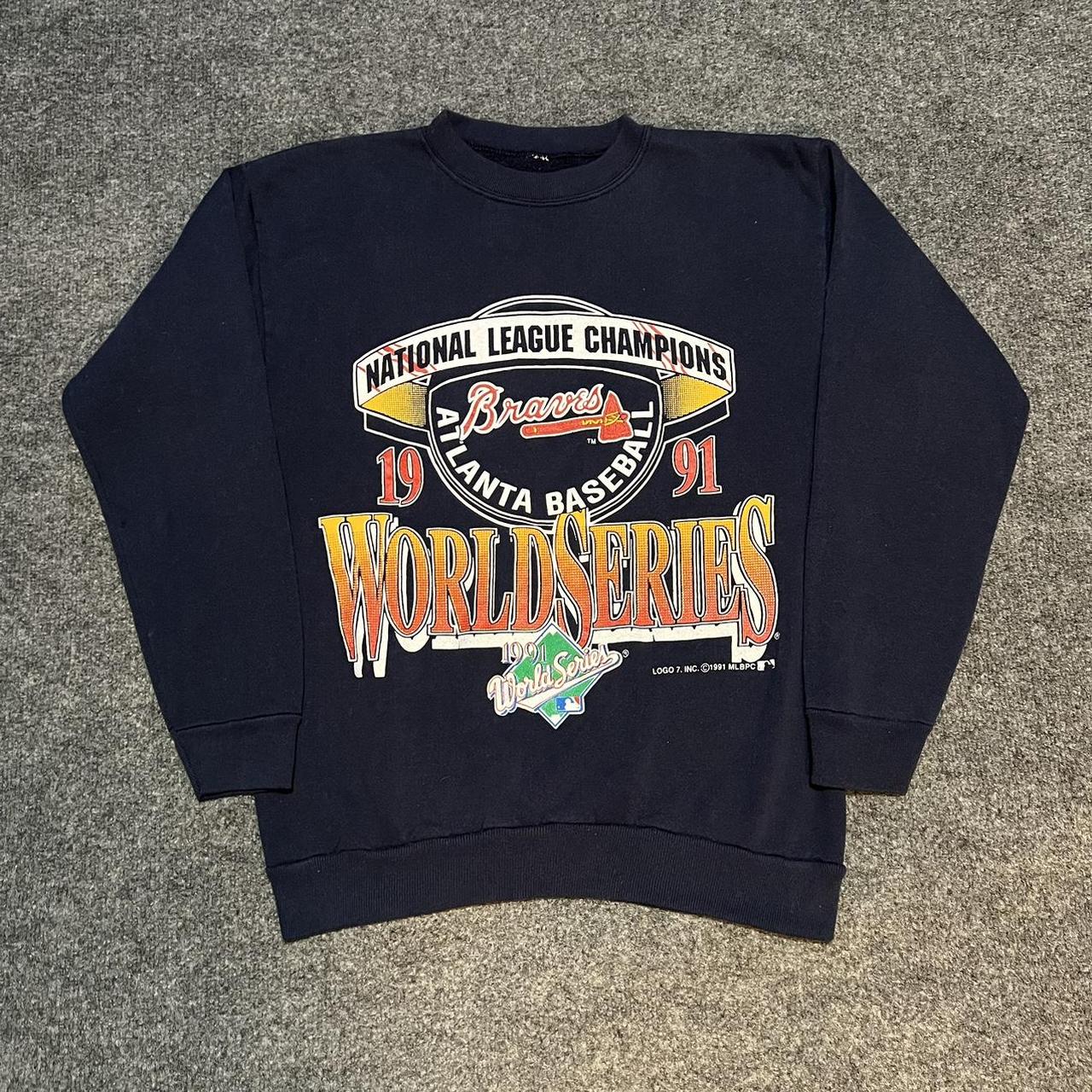 Vintage ATLANTA BRAVES Crew Neck sweatshirt - Depop