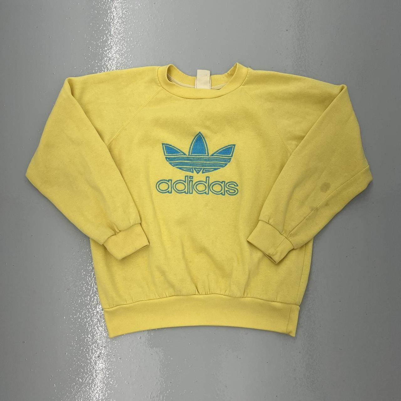 Yellow adidas cheap sweatshirt vintage