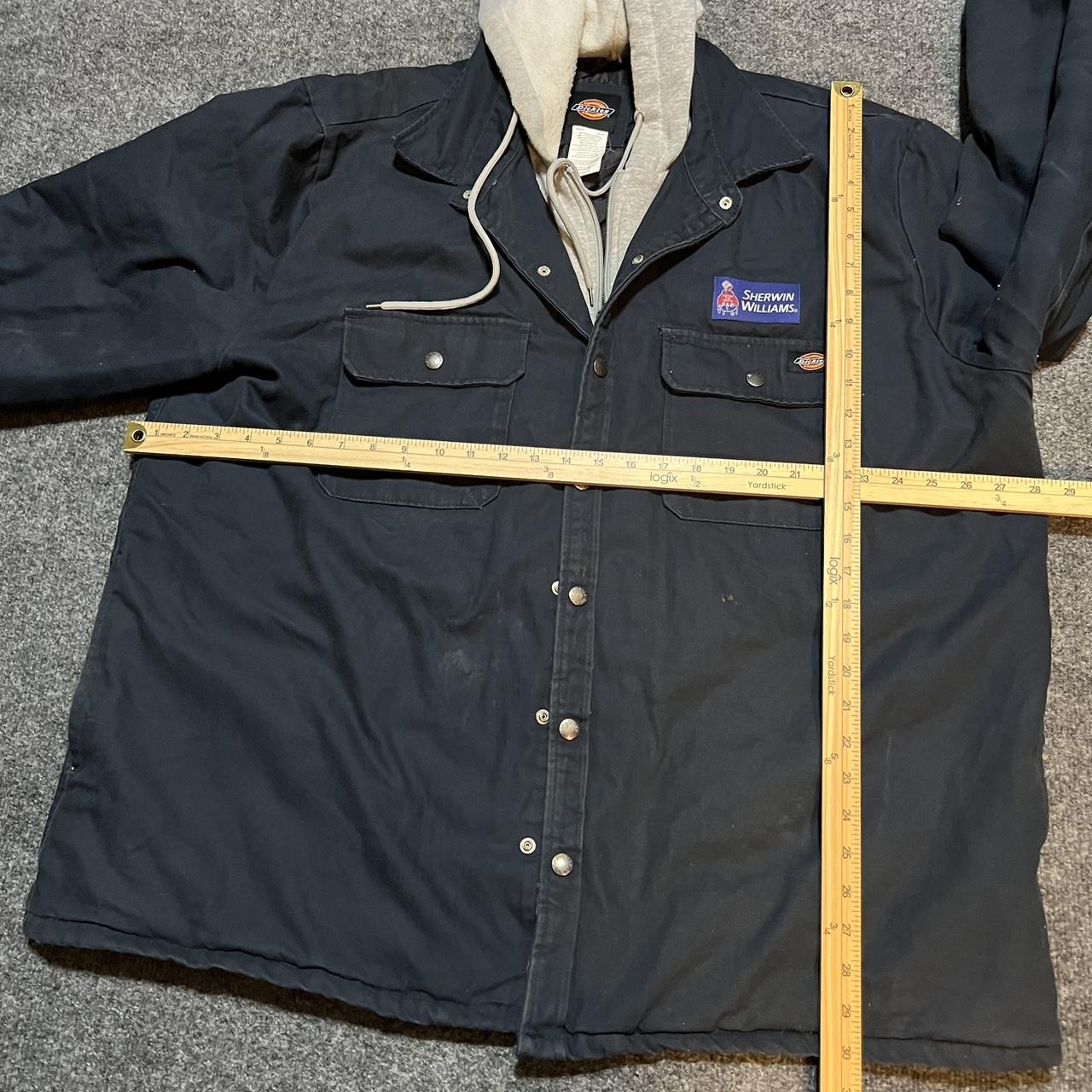 90's Dickies × SHERWIN WILLIAMS デトロイトジャケット sizeXL相当 8,990円 -  ホワイトボディーに飛んだペンキの雰囲気がめちゃくちゃカッコ良いです！ パンツはあえてキレイ目で。 -  お問い合わせはDM、お電話にて営業時間内に承ります。 ※オープンから1時間は店頭販売 