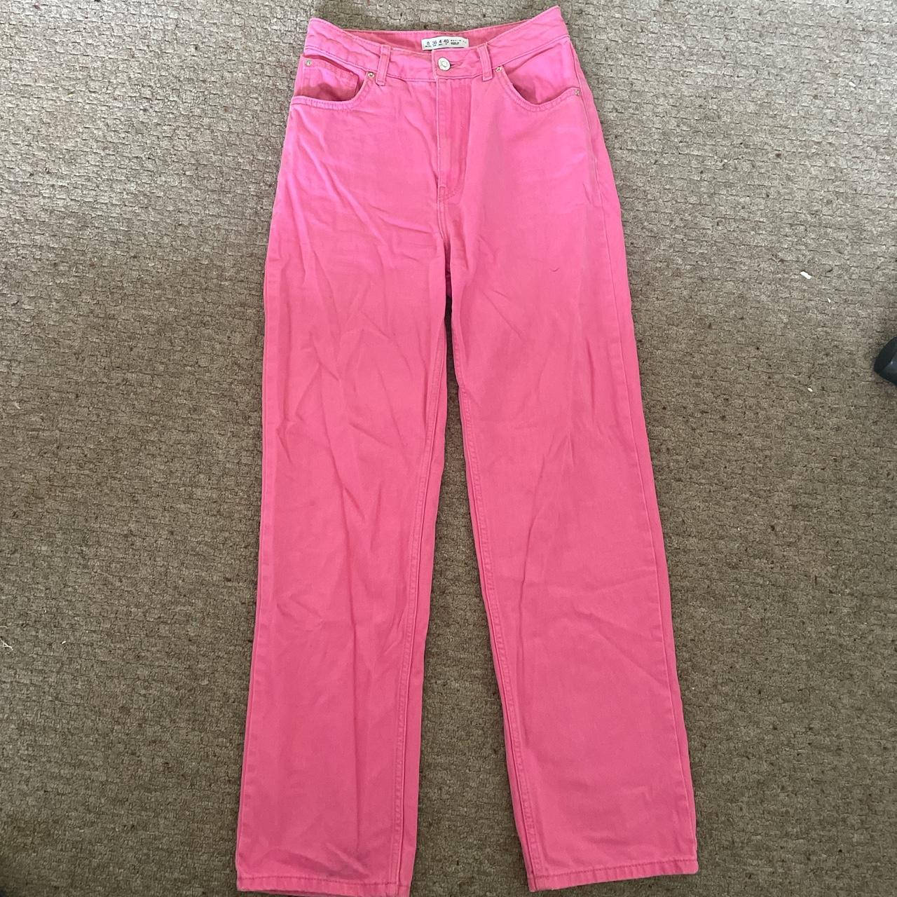 Pink primark jeans blemishes pictured Depop