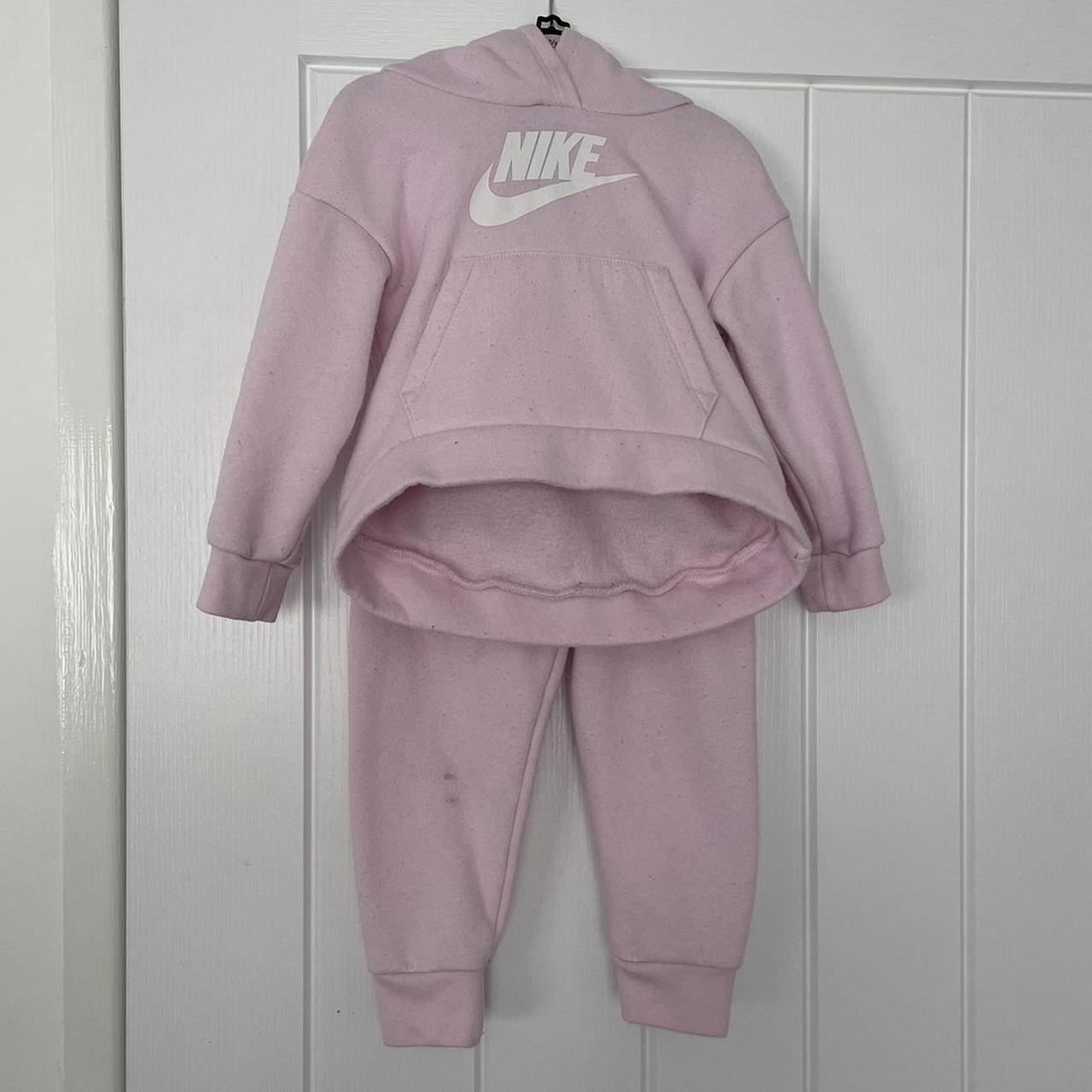 childrens pink nike tracksuit