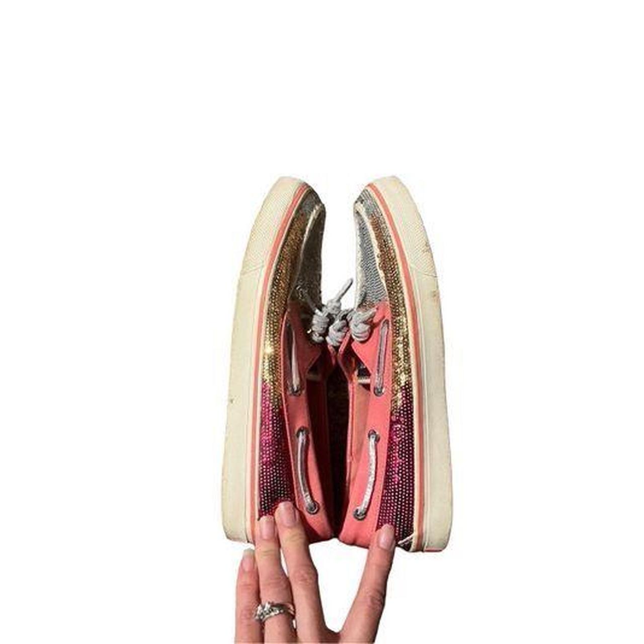 Sperry Women's Pink and Silver Loafers (4)