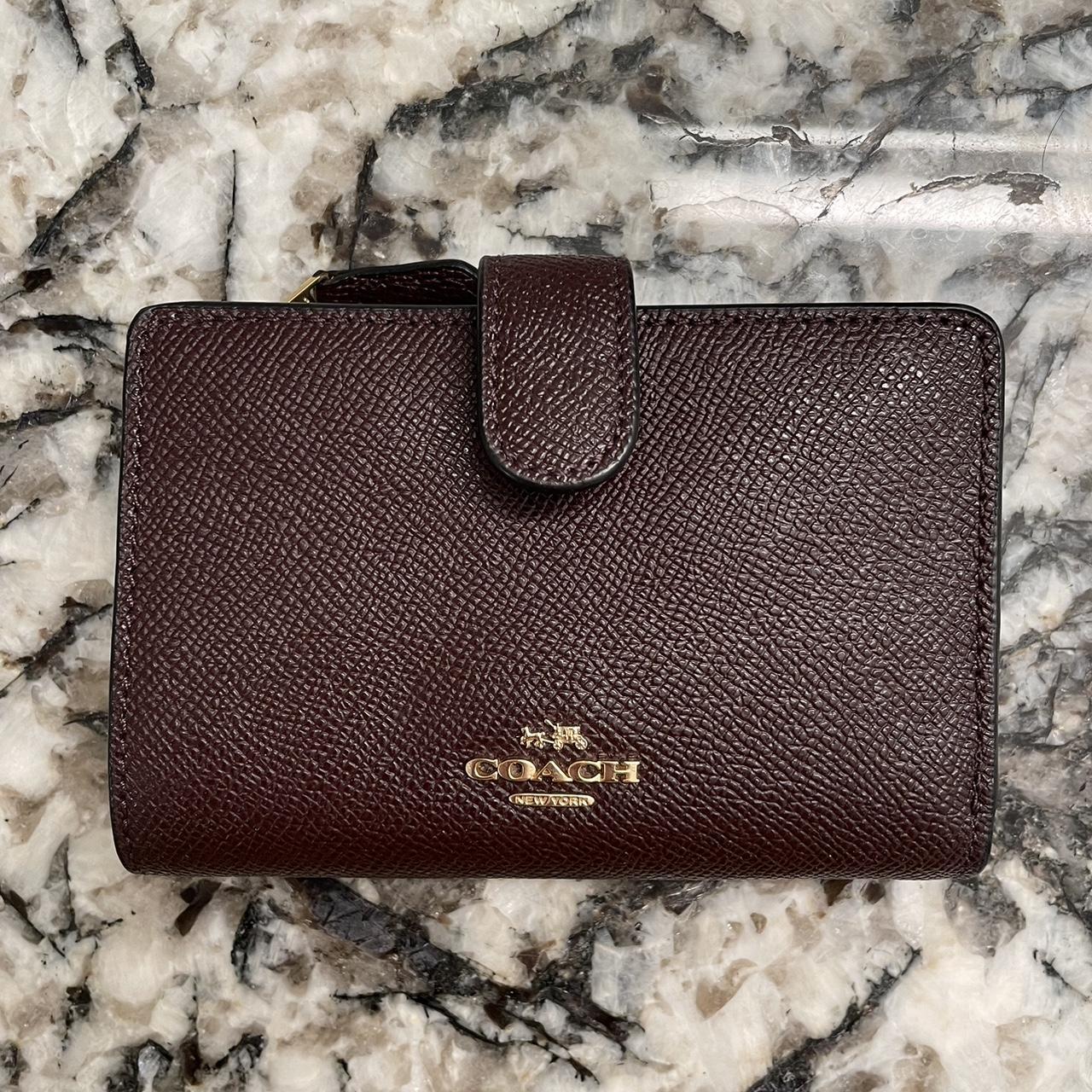 Burgundy Coach Wallet #coach - Depop