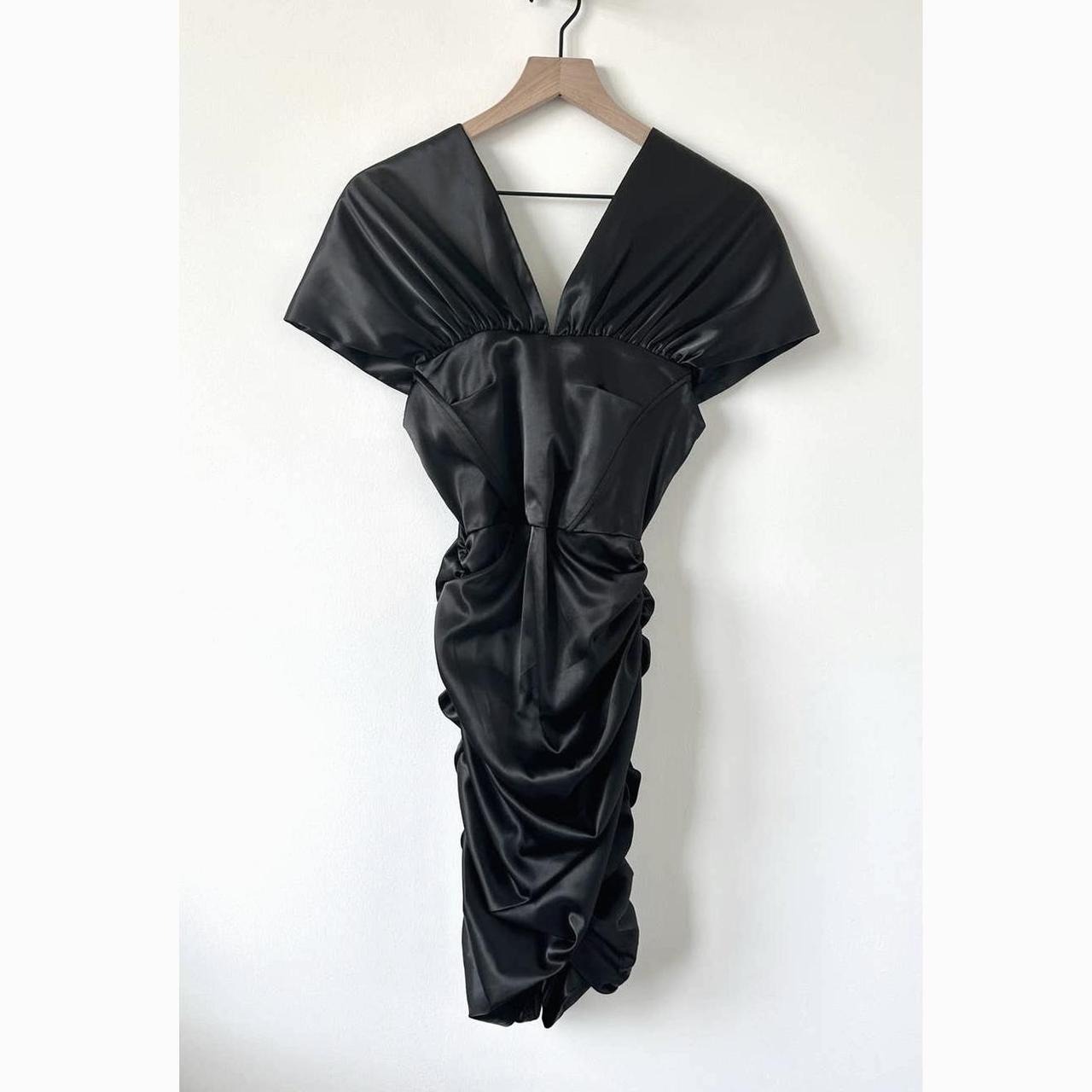 Divine Satin Corset Dress - Black