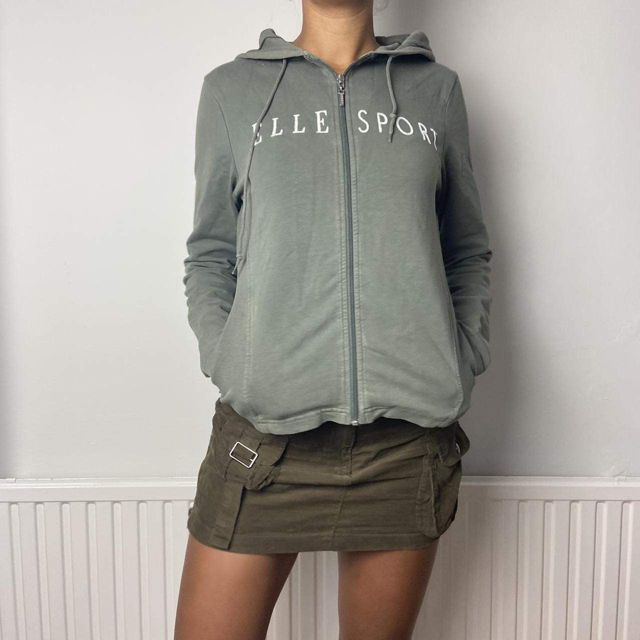 Khaki green ELLE sport tracksuit hoodie