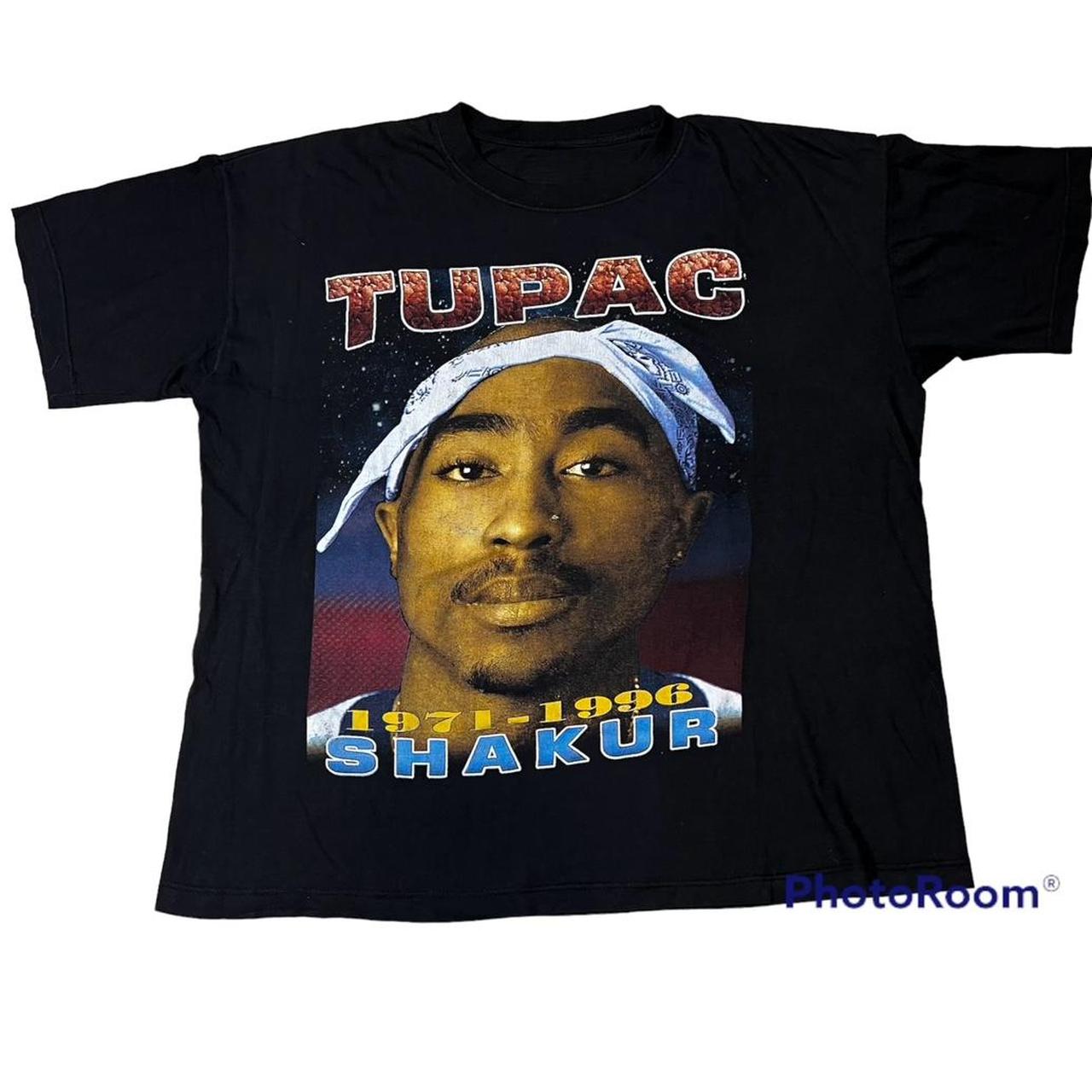 Vintage 90s Tupac Shakur Makaveli Memorial Rap Tee...