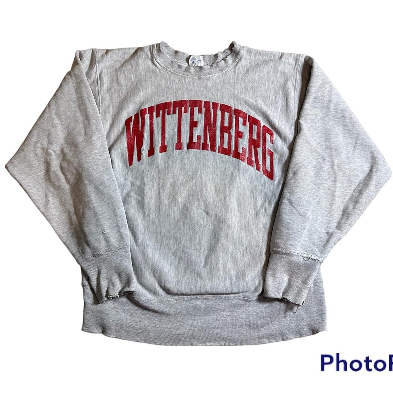 Vintage 80s Champion Reverse Weave Wittenberg... - Depop