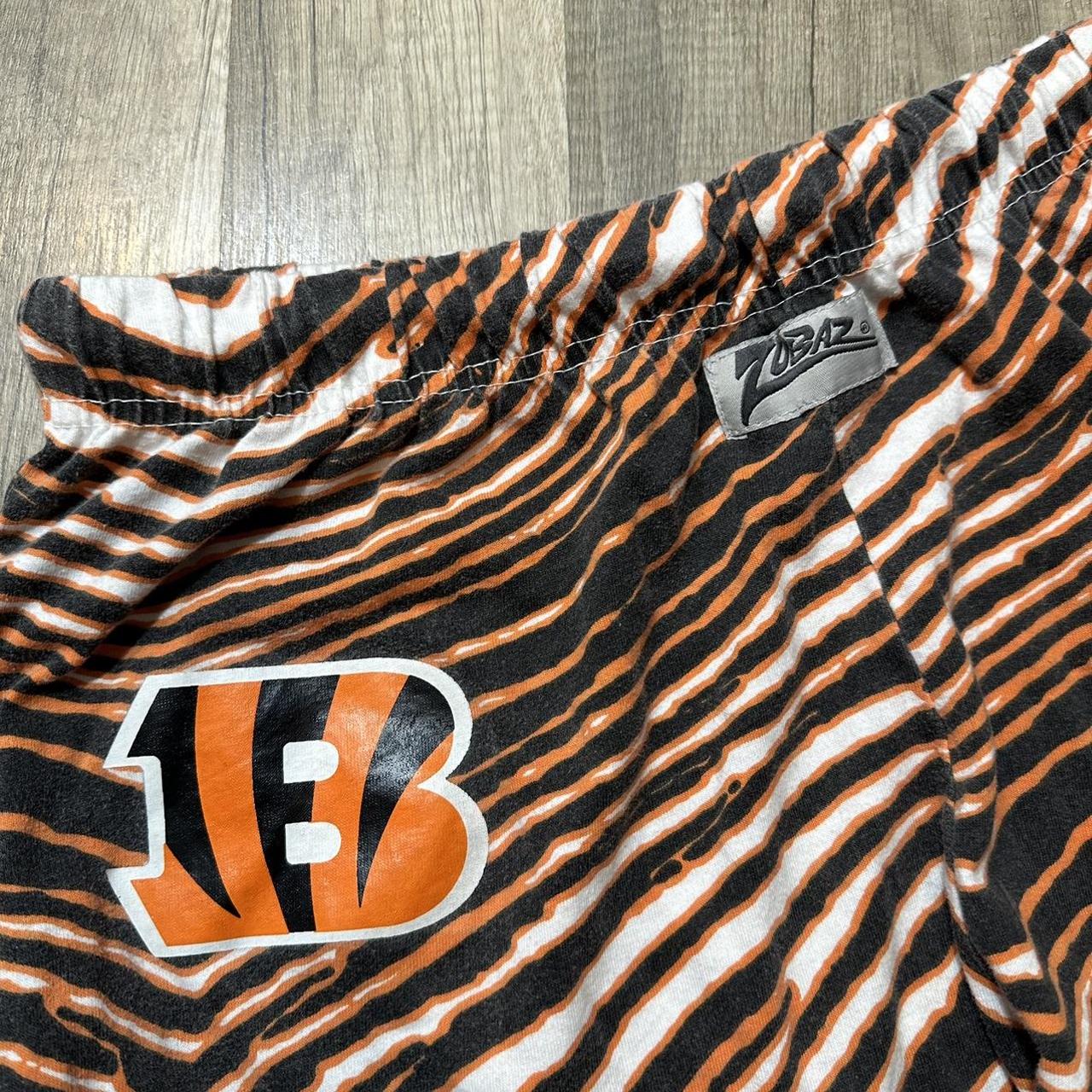 Men's Zubaz Black/Orange Cincinnati Bengals Zebra Pants