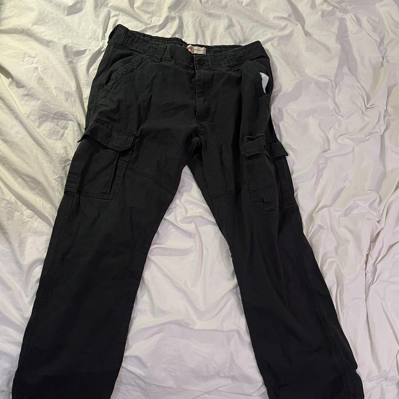 34x30 WRANGLER Black Cargo pants. 34/30 cargo pants... - Depop