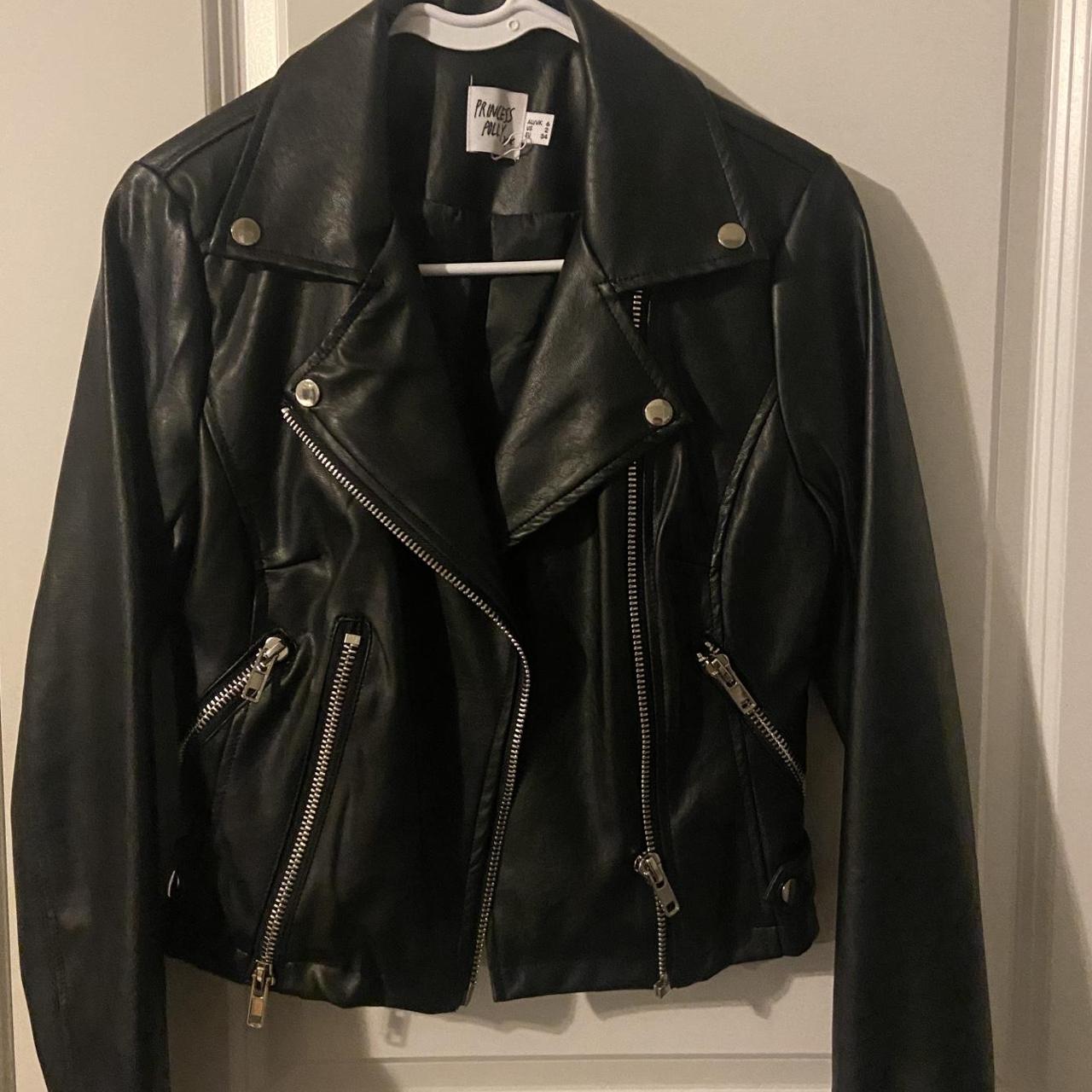 Princess Polly Leather Jacket - size 2 Worn once,... - Depop