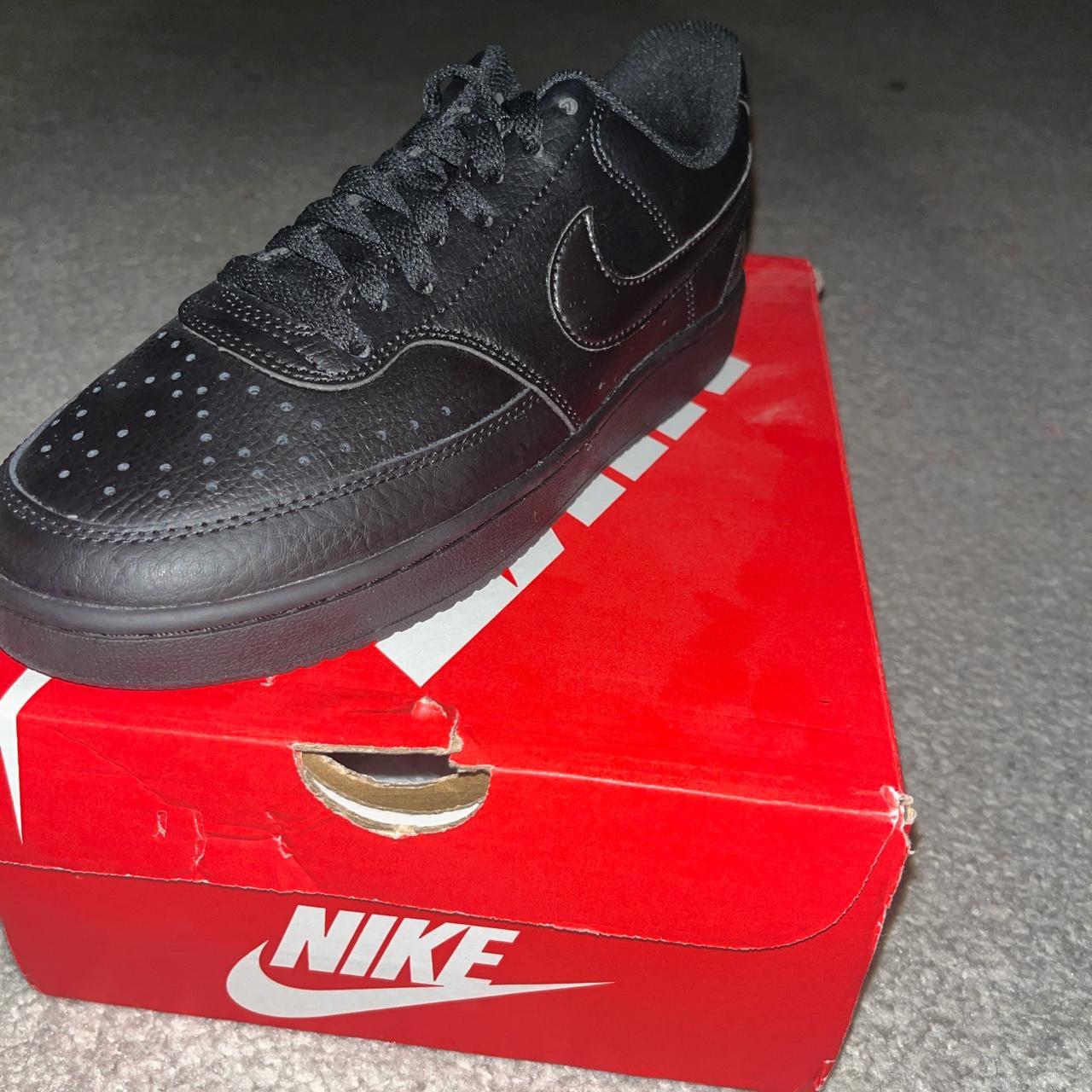 Nike court vision Air force 1s Triple black color Depop Nike court vision Air force 1s Triple black color Depop