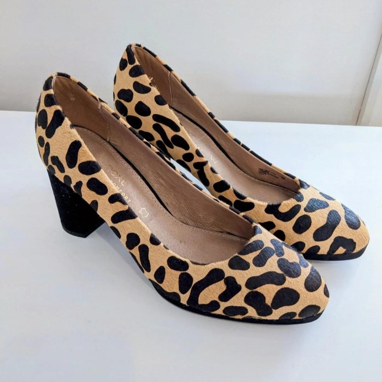 Next court shoes. High heels. Leopard print design.... - Depop