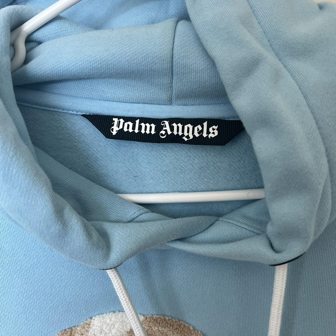 TEDDY BEAR ZIP HOODIE in blue - Palm Angels® Official