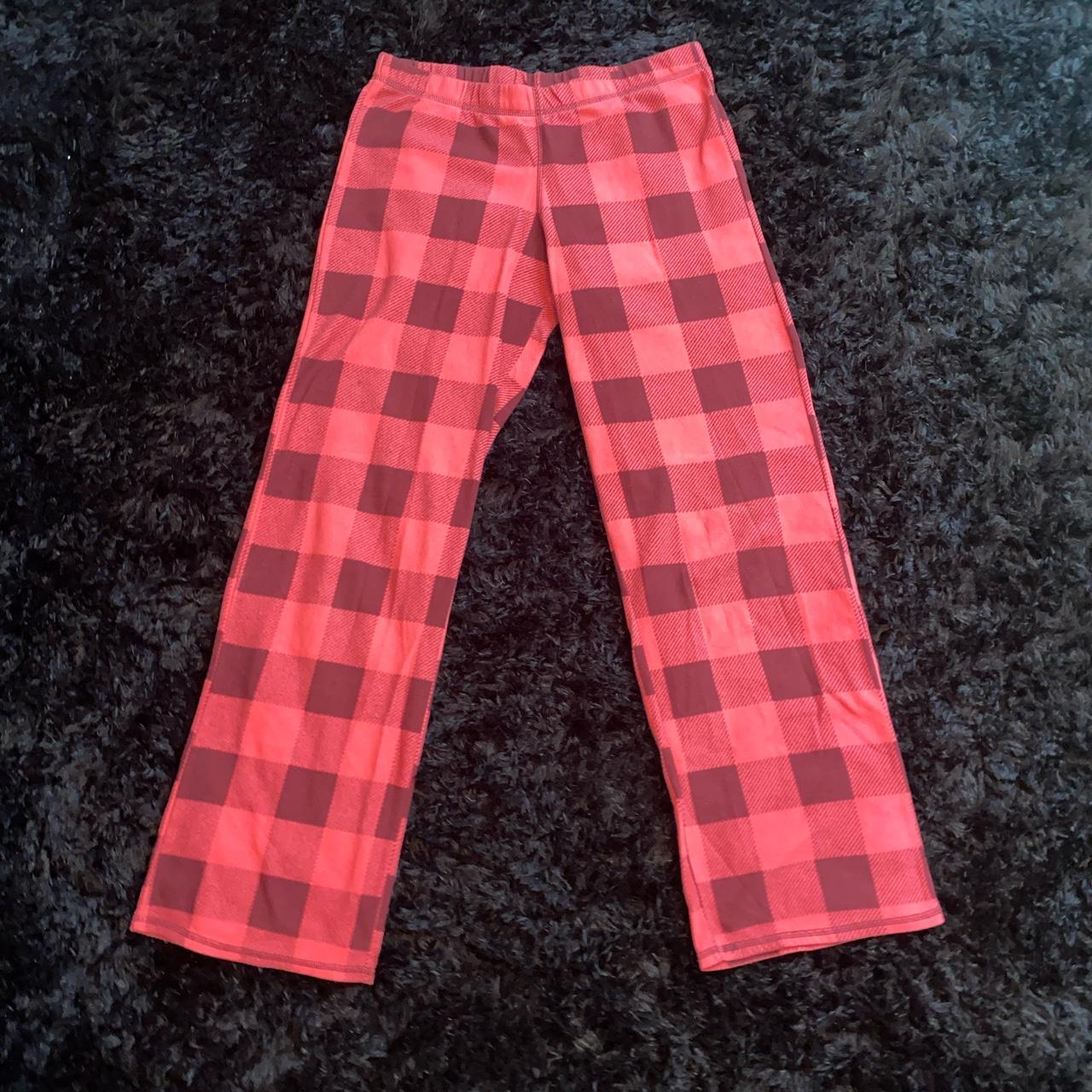 cute pink plaid pajama pants #y2k #2000s #sleepwear - Depop