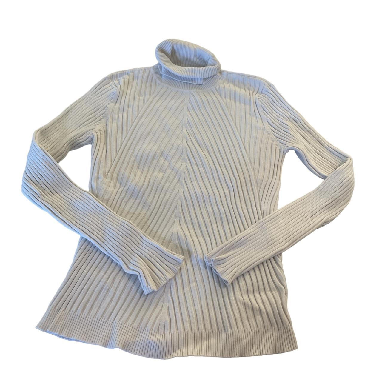 Ribbed Turtleneck Sweater - Off White
