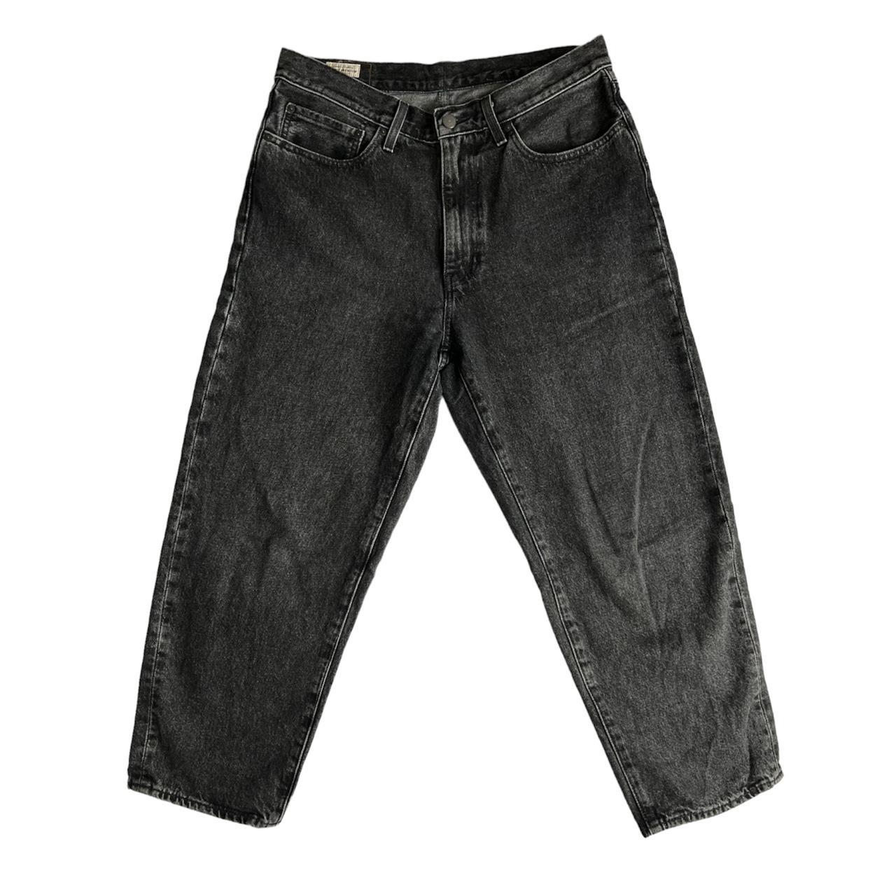 LEVIS STAY LOOSE CROPPED FIT BLACK WASH... - Depop