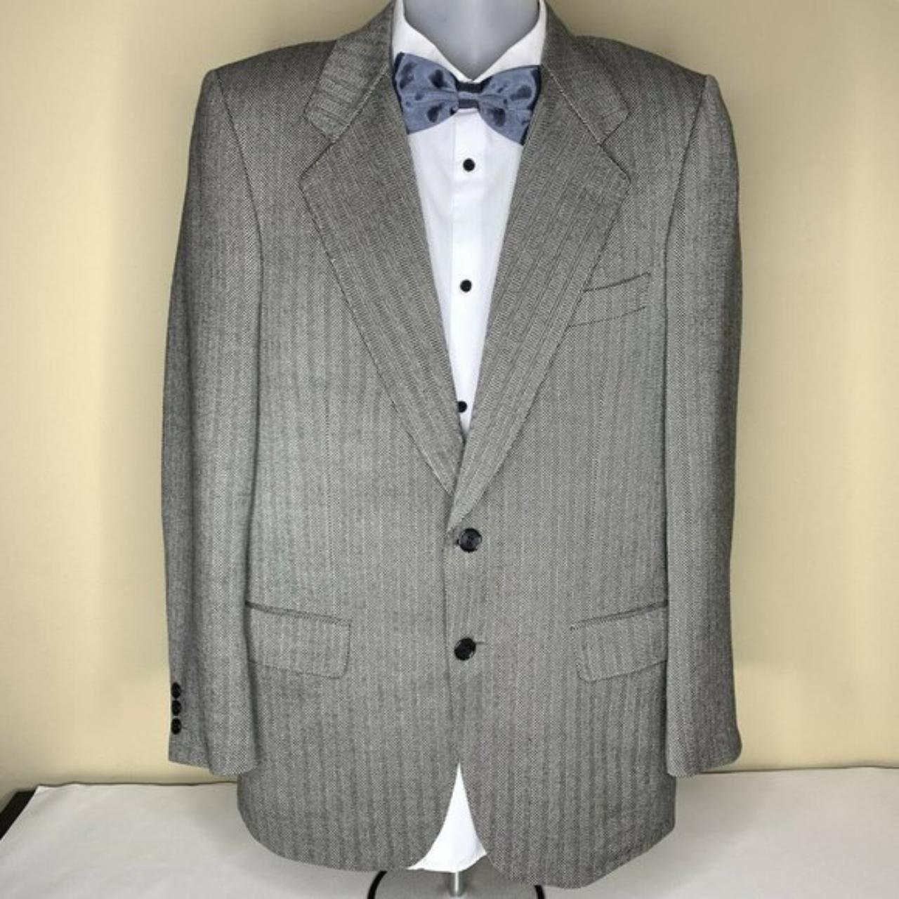 Gieves & Hawkes Savile Row Grey Herringbone Wool... - Depop