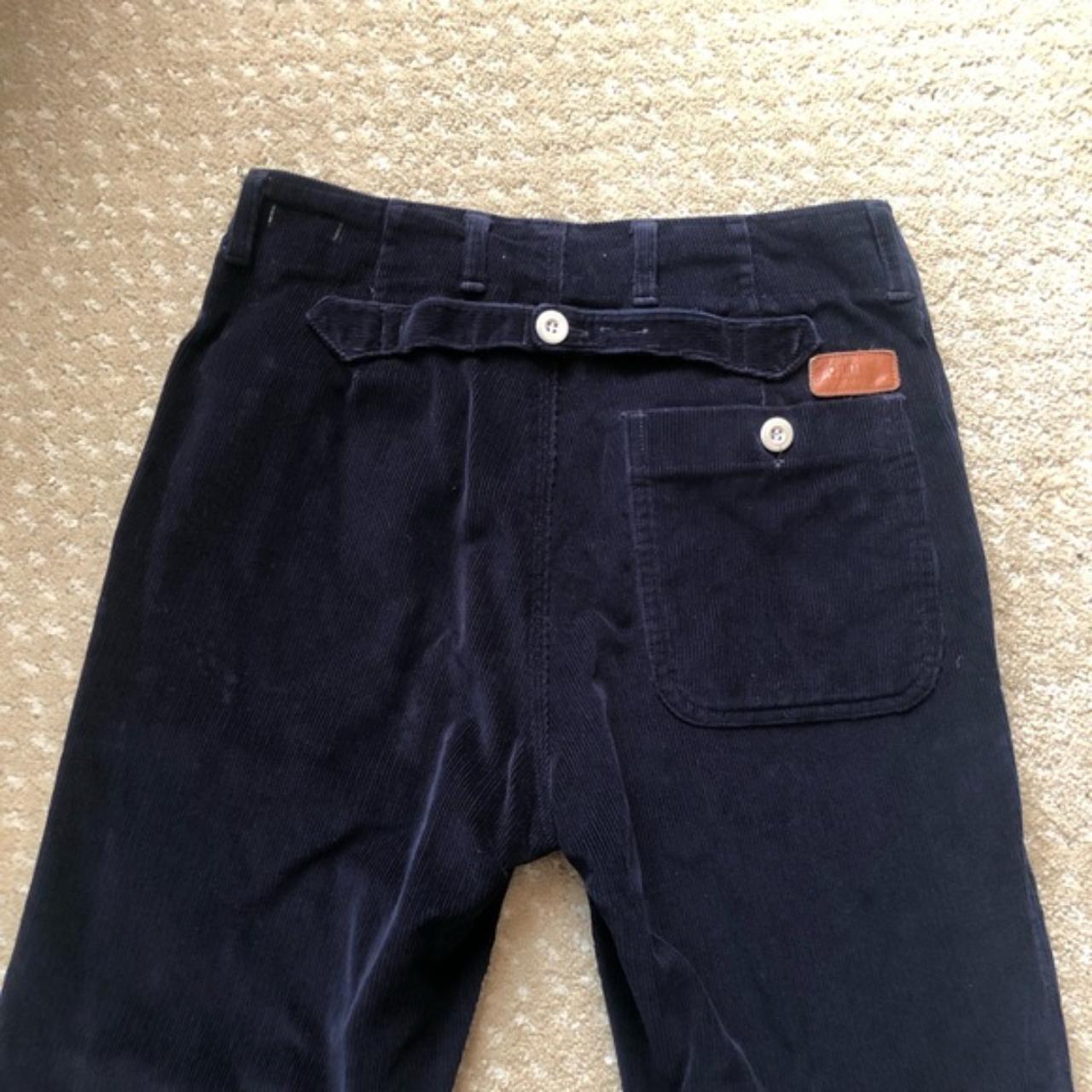 Albam Men's Navy and Blue Trousers | Depop