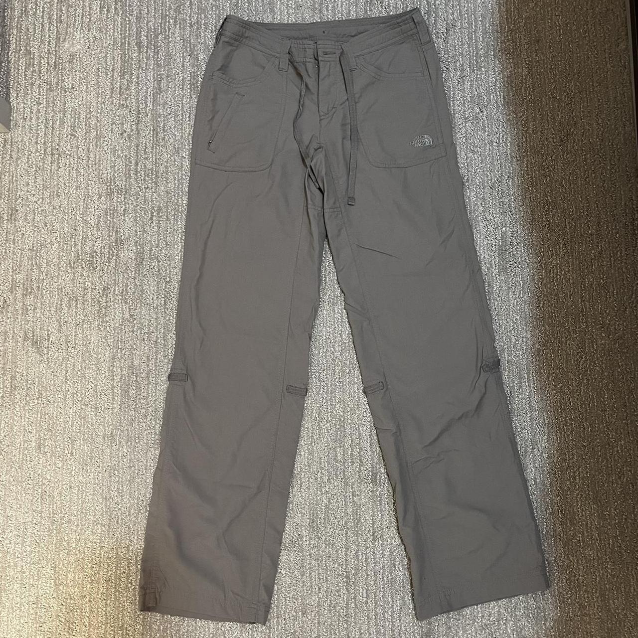 The North Face Women's Grey and Silver Trousers | Depop