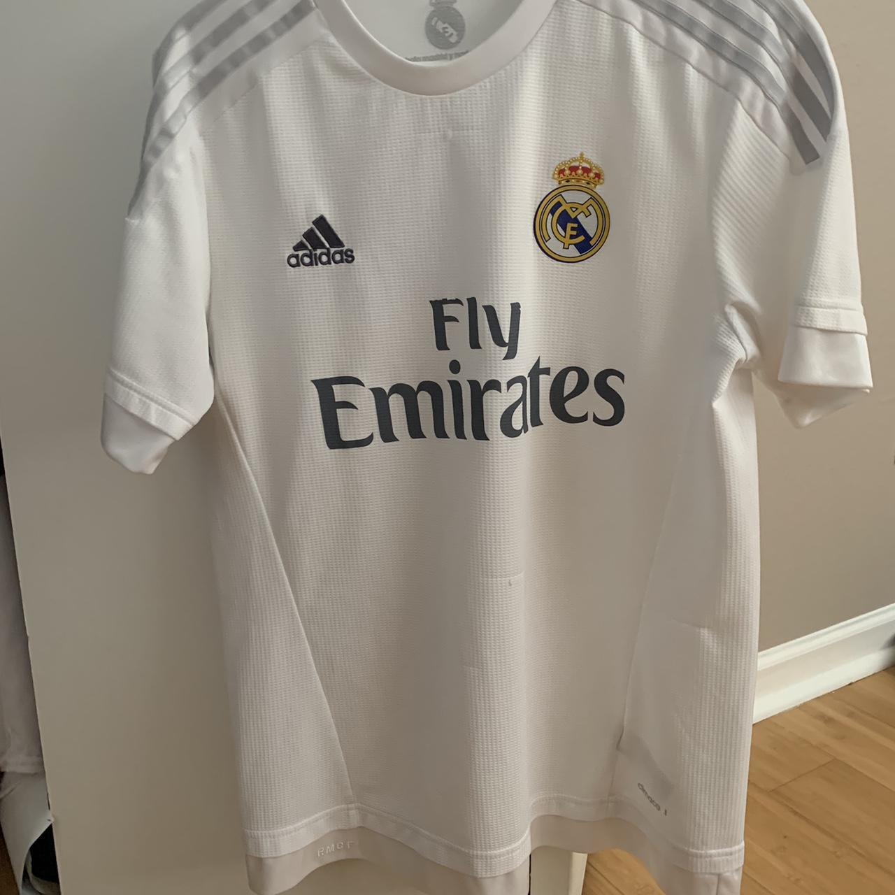 adidas real madrid 2013-14 orange classic third top - Depop