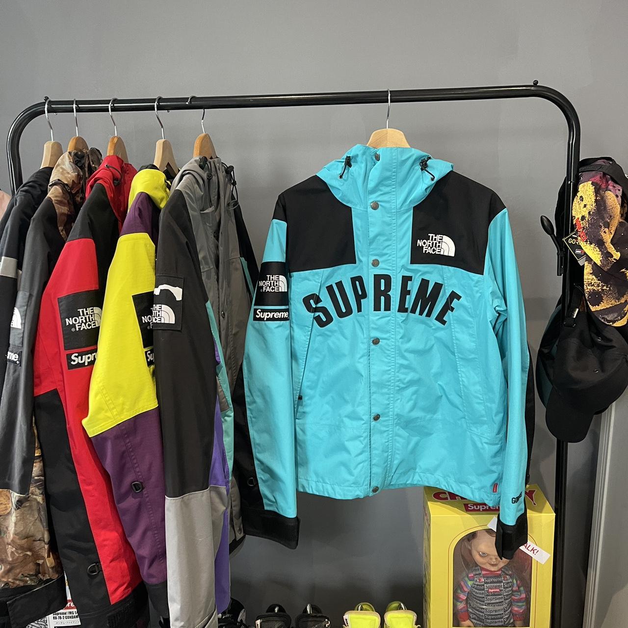 Supreme the north face sales arc logo mountain parka teal