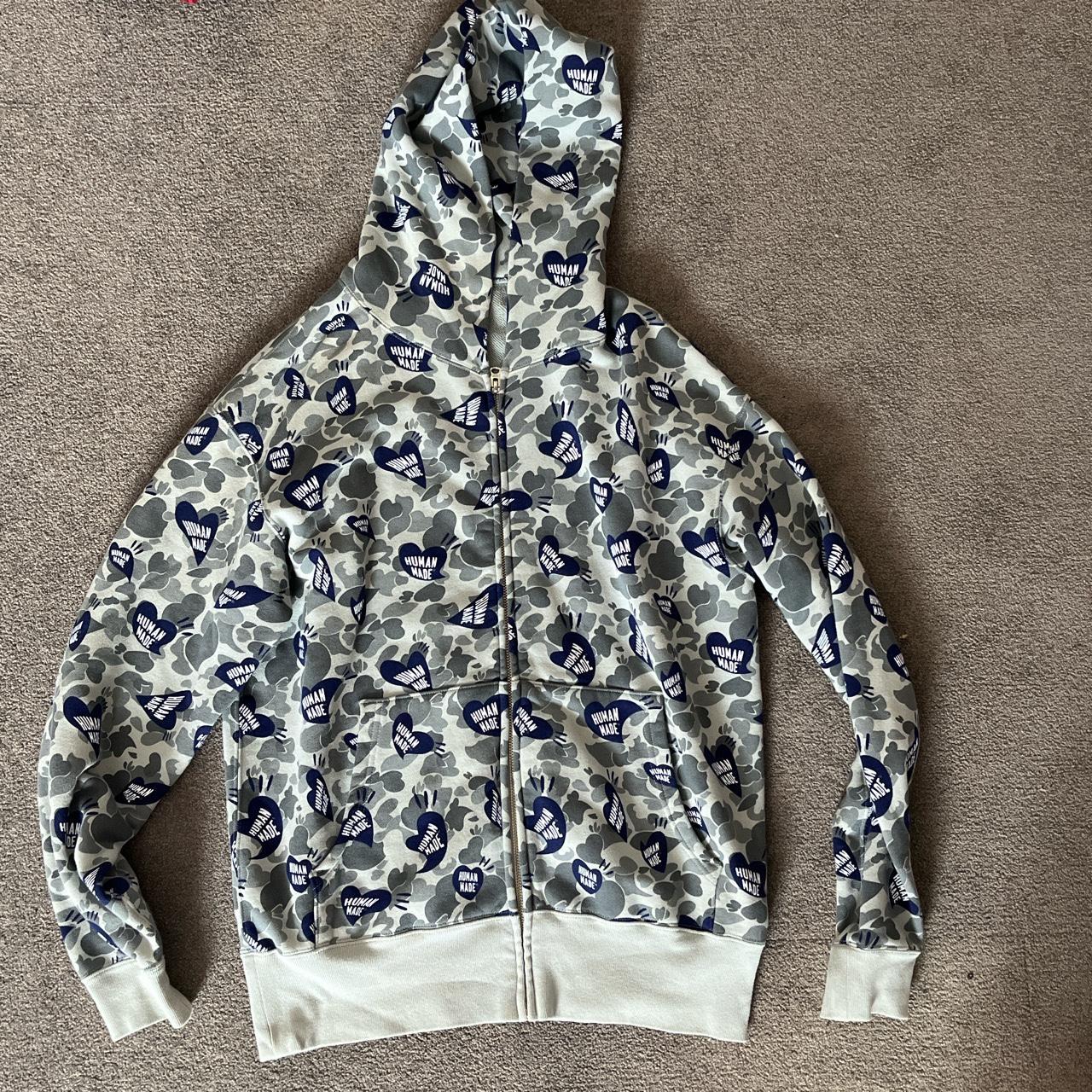 perfect condition human made zip up hoodie ! size... - Depop