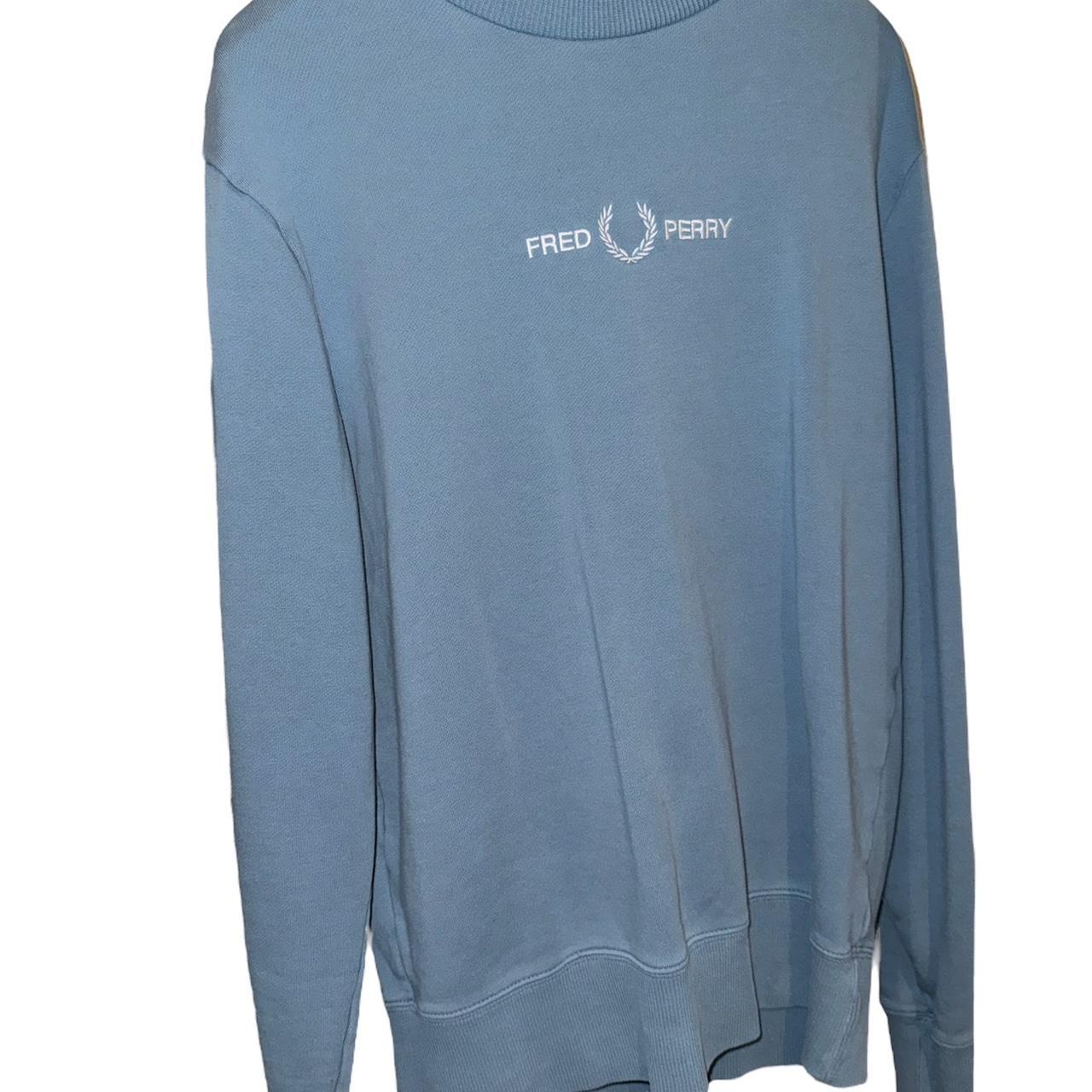 Light blue outlet fred perry jumper