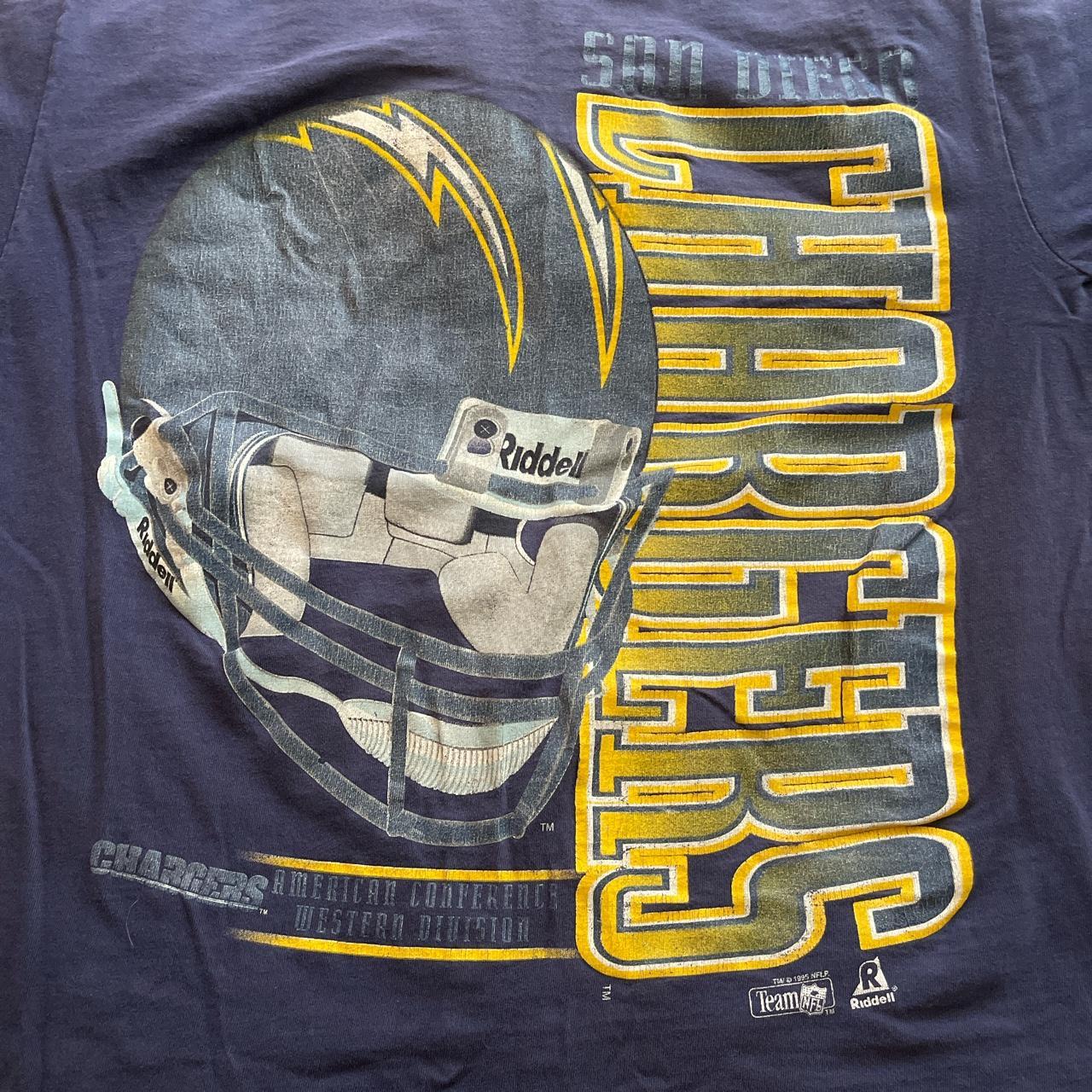 Nfl chargers jersey sweatshirt Yellow blue - Depop