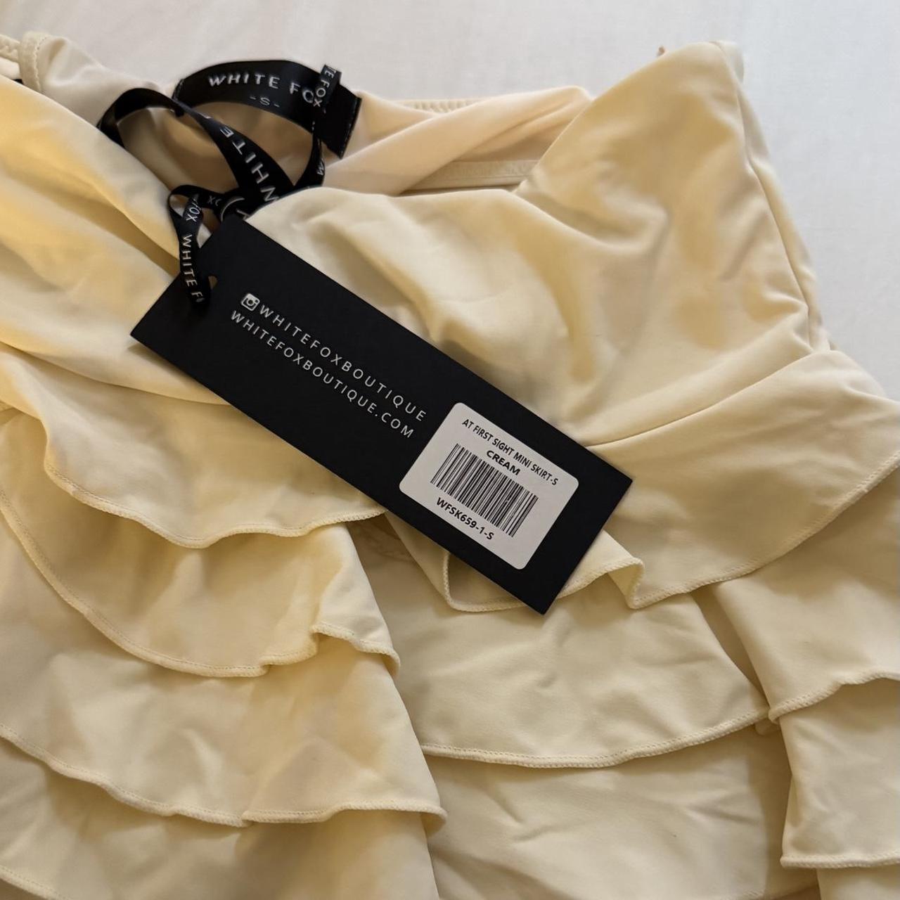 White Fox Boutique Women's Skirt - Cream/Yellow -… - image 3