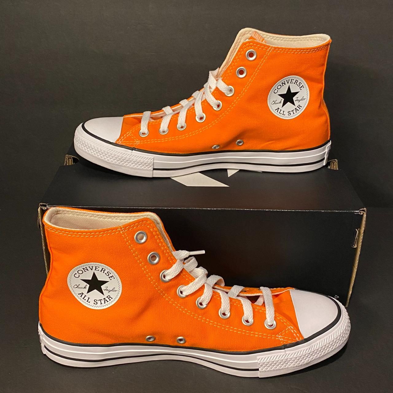 Orange Converse Chuck Talor All Stars. Brand new,... - Depop