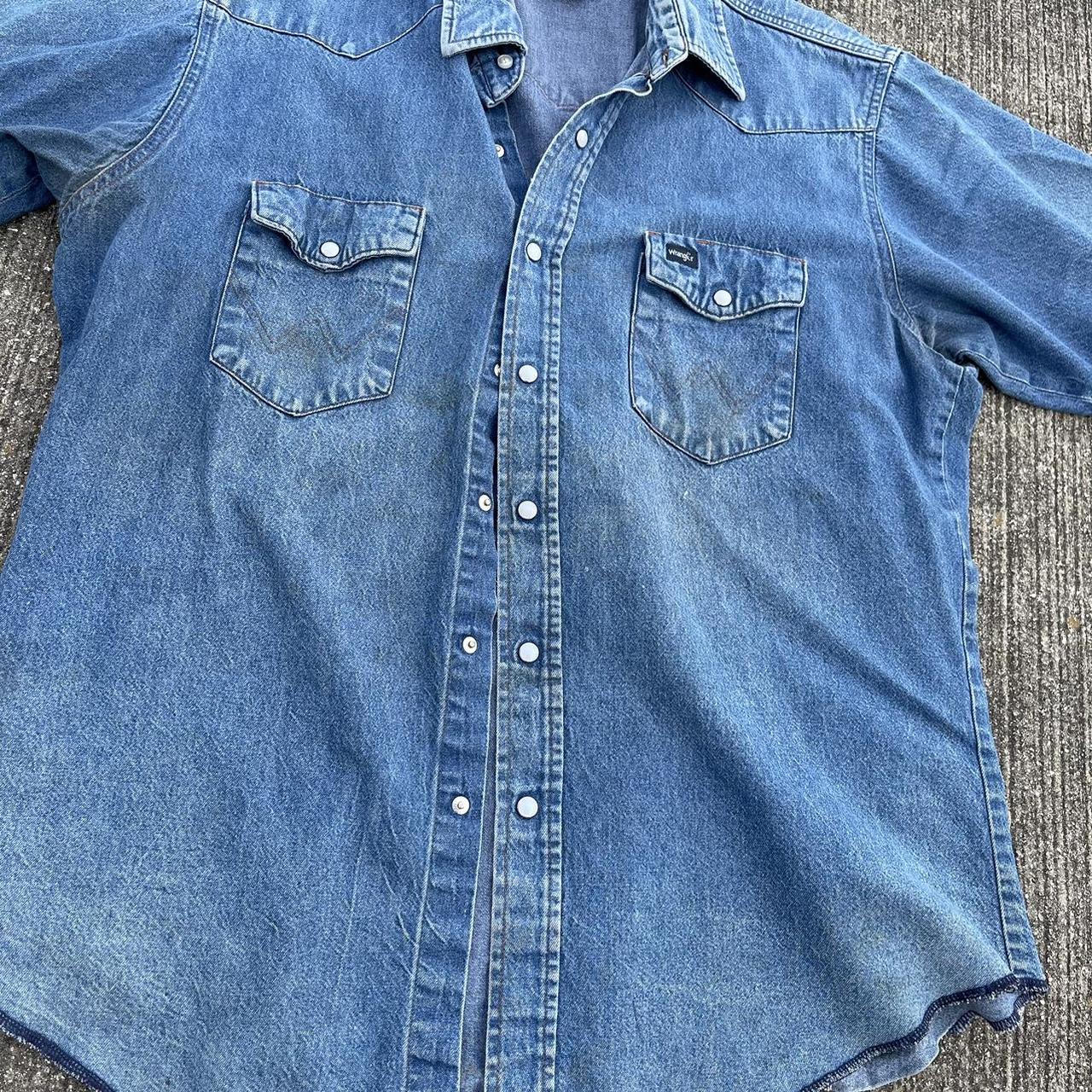 Wrangler Men's Blue Shirt | Depop