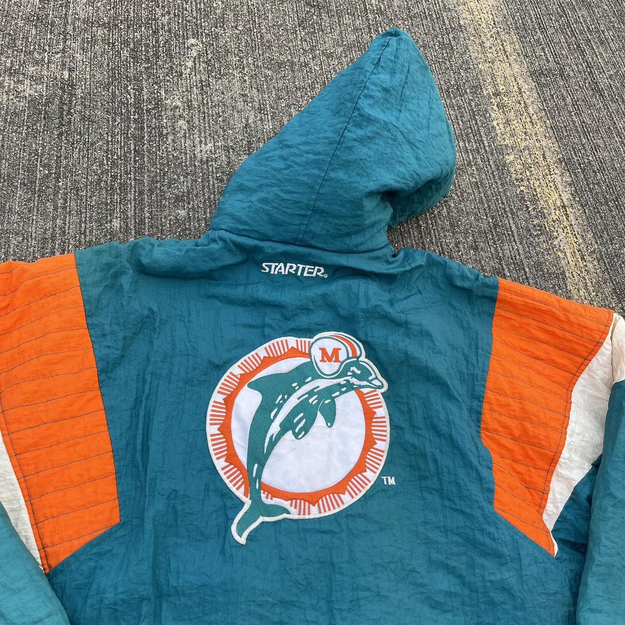 Miami Dolphins Pro Line Authentic jacket BY STARTER - Depop