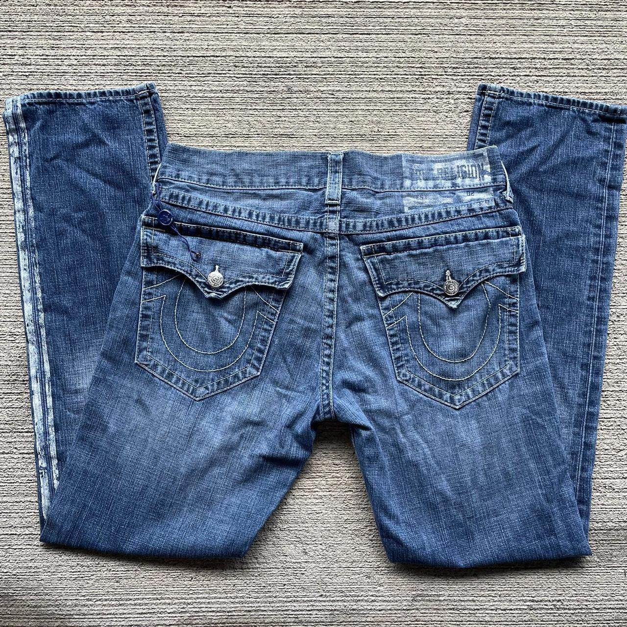 Vintage Y2K True Religion Denim Jeans Straight... - Depop