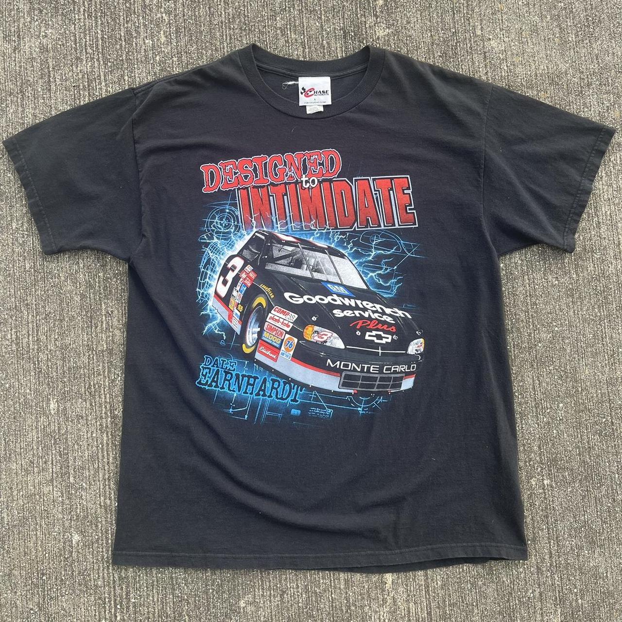 NASCAR Men's Black and Red T-shirt | Depop